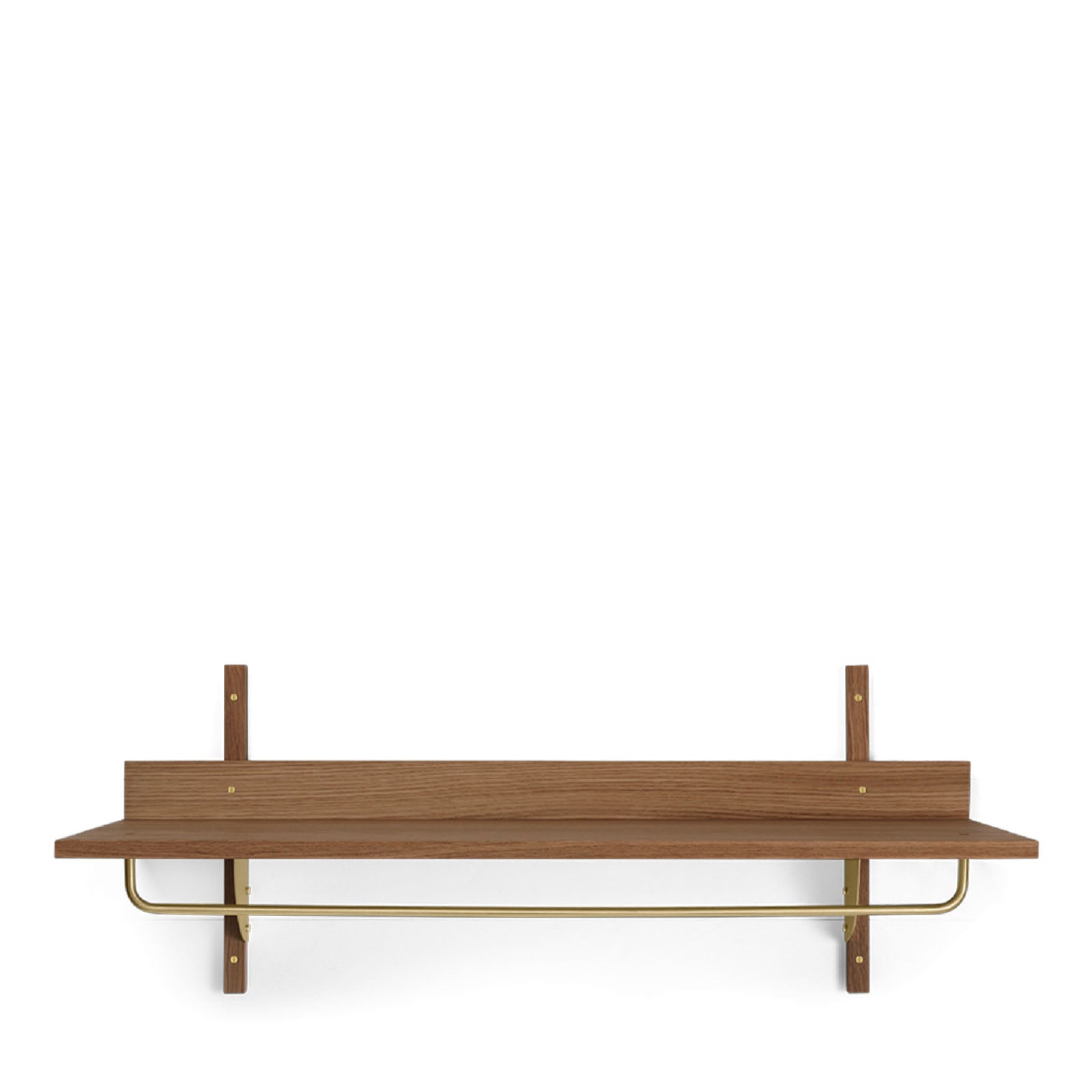 Sector Rack Shelf - Smoked Oak/Brass