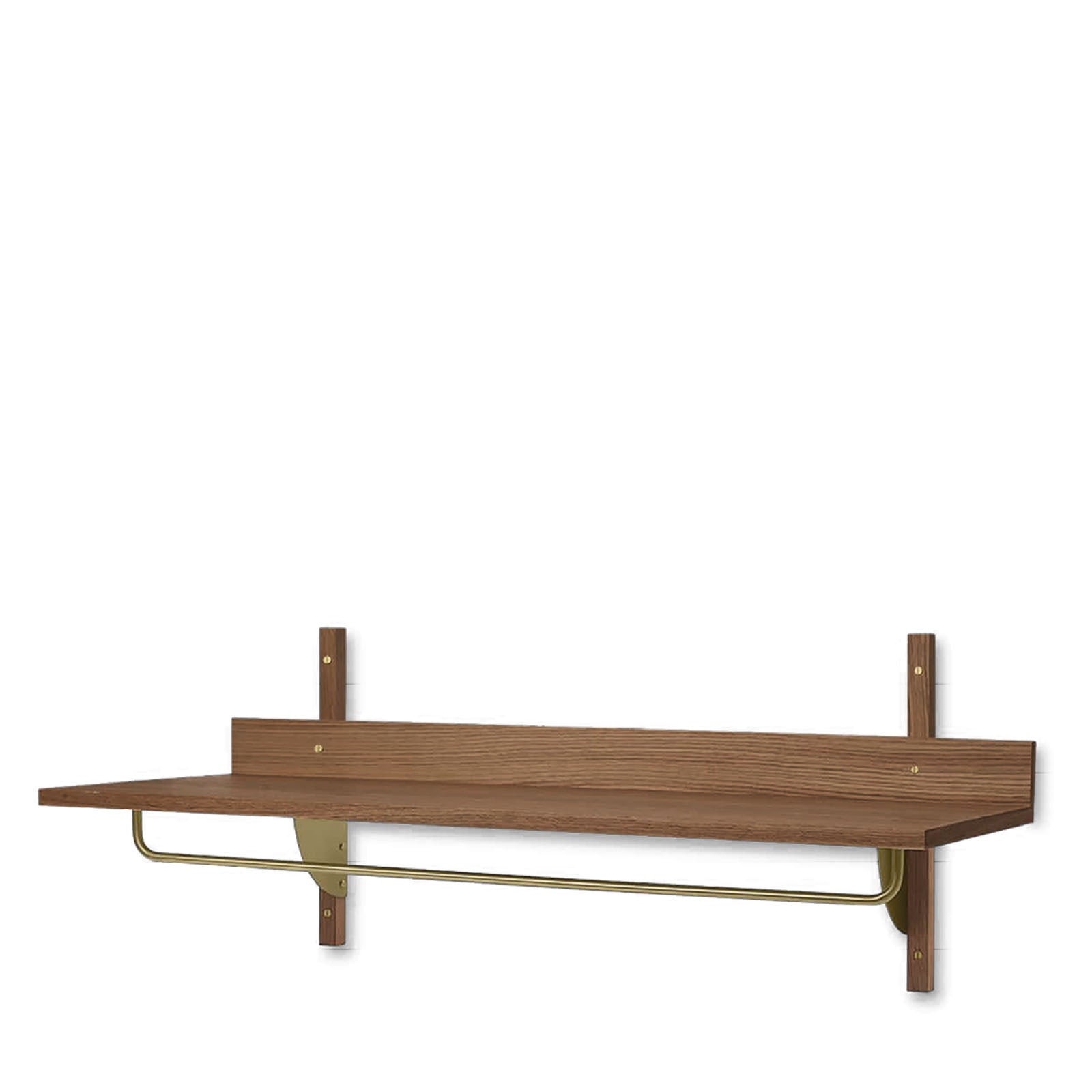 Sector Rack Shelf - Smoked Oak/Brass