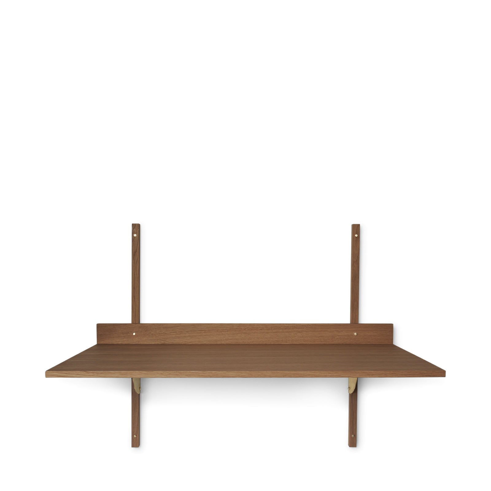 Sector Desk - Smoked Oak/Brass