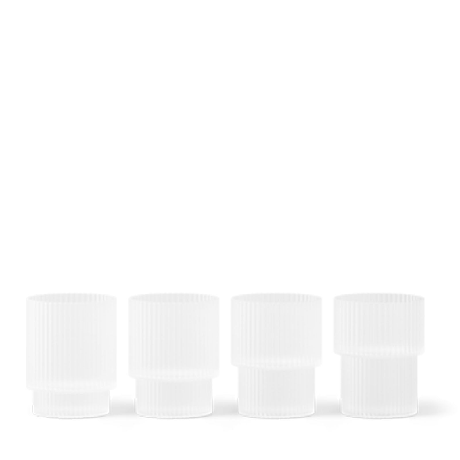 Ripple Small Glasses - Set of 4 - Frosted