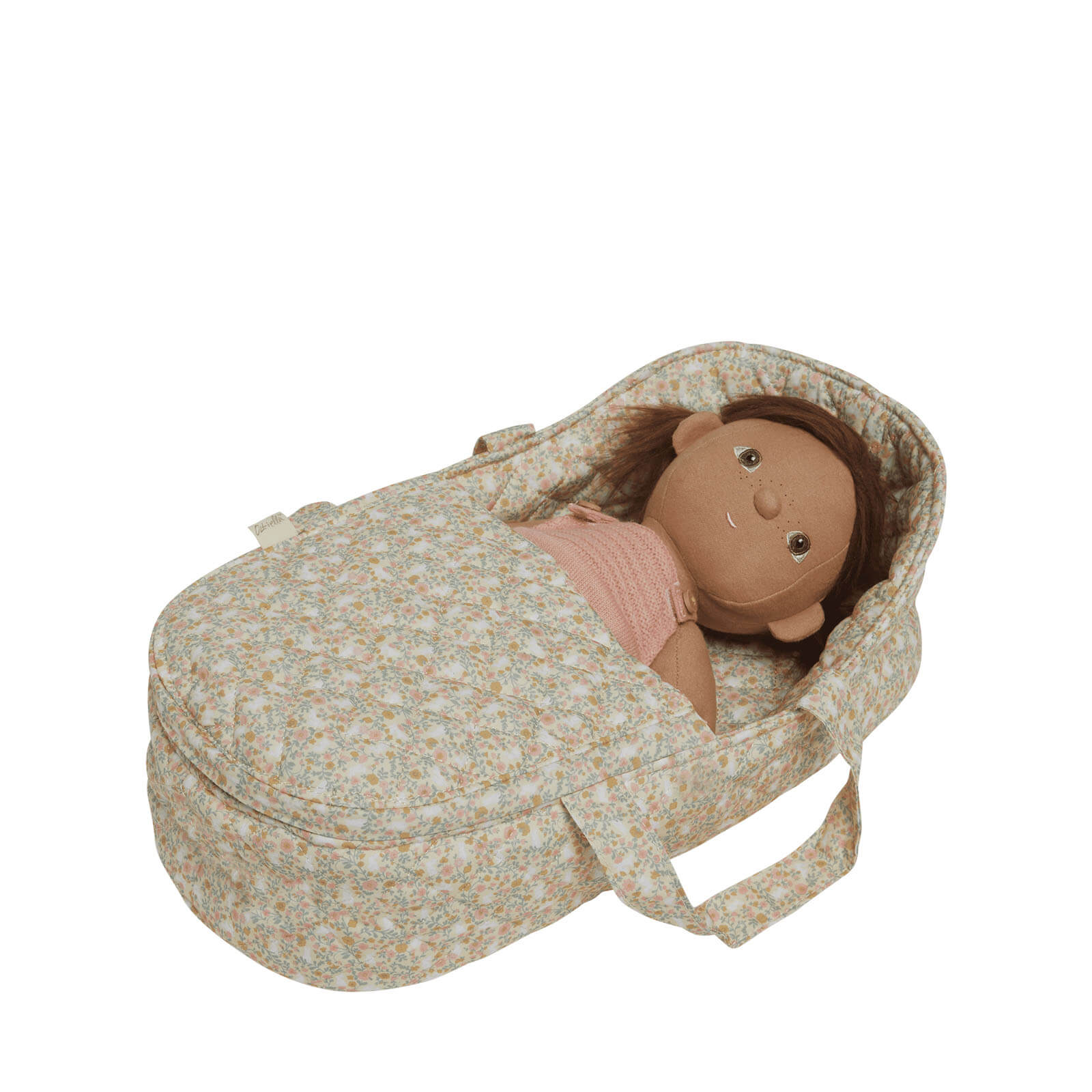 Dinkum Doll Quilted Carry Cot - Garden Floral