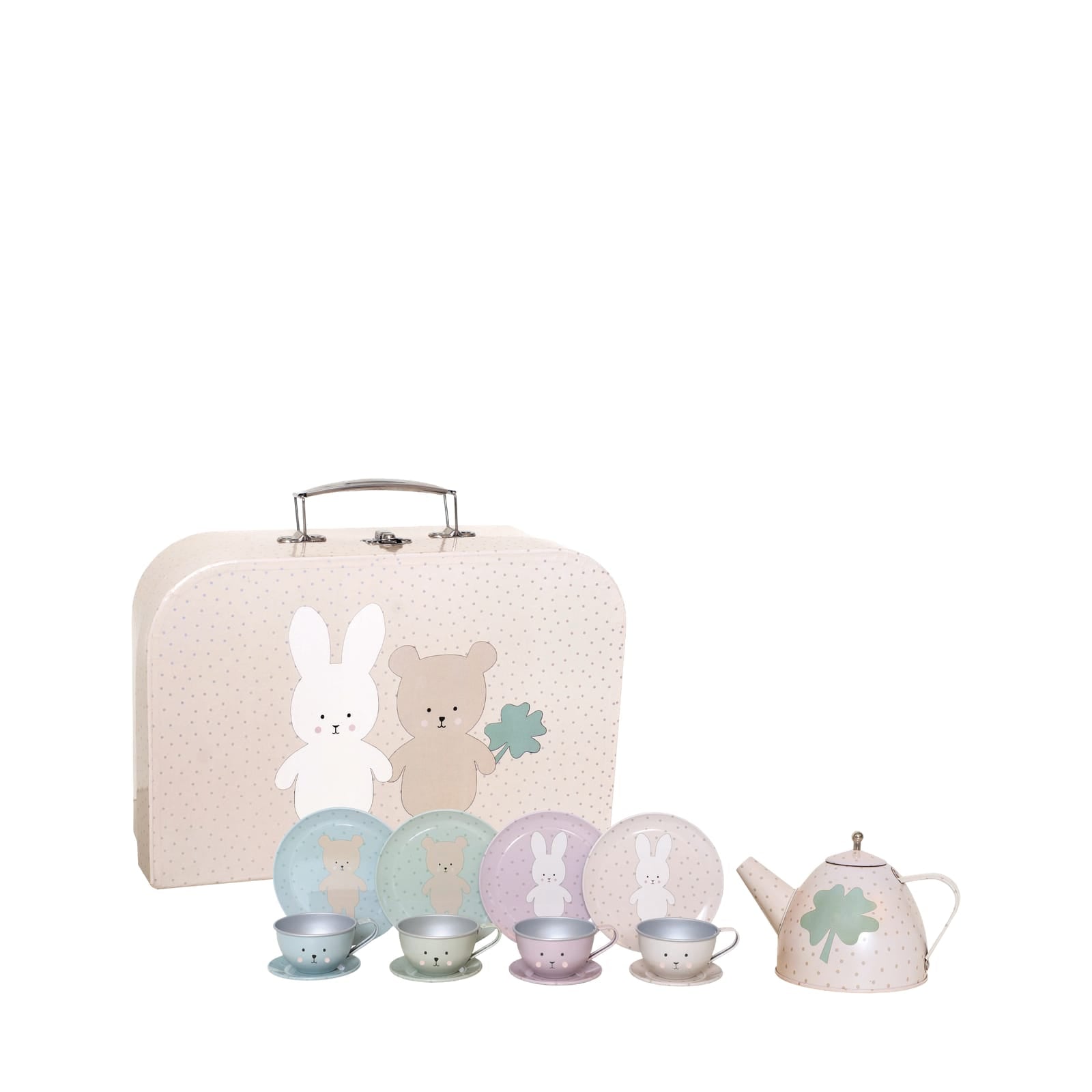 Tea Set Suitcase - Teddy and Bunny