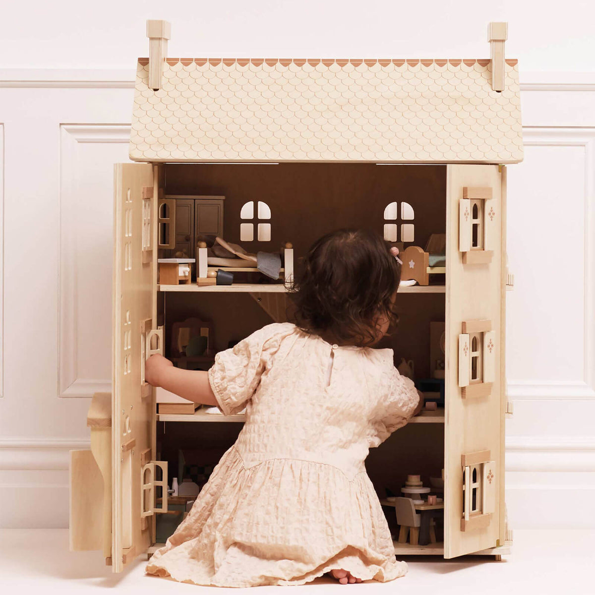The Grand Natural Wooden Doll House