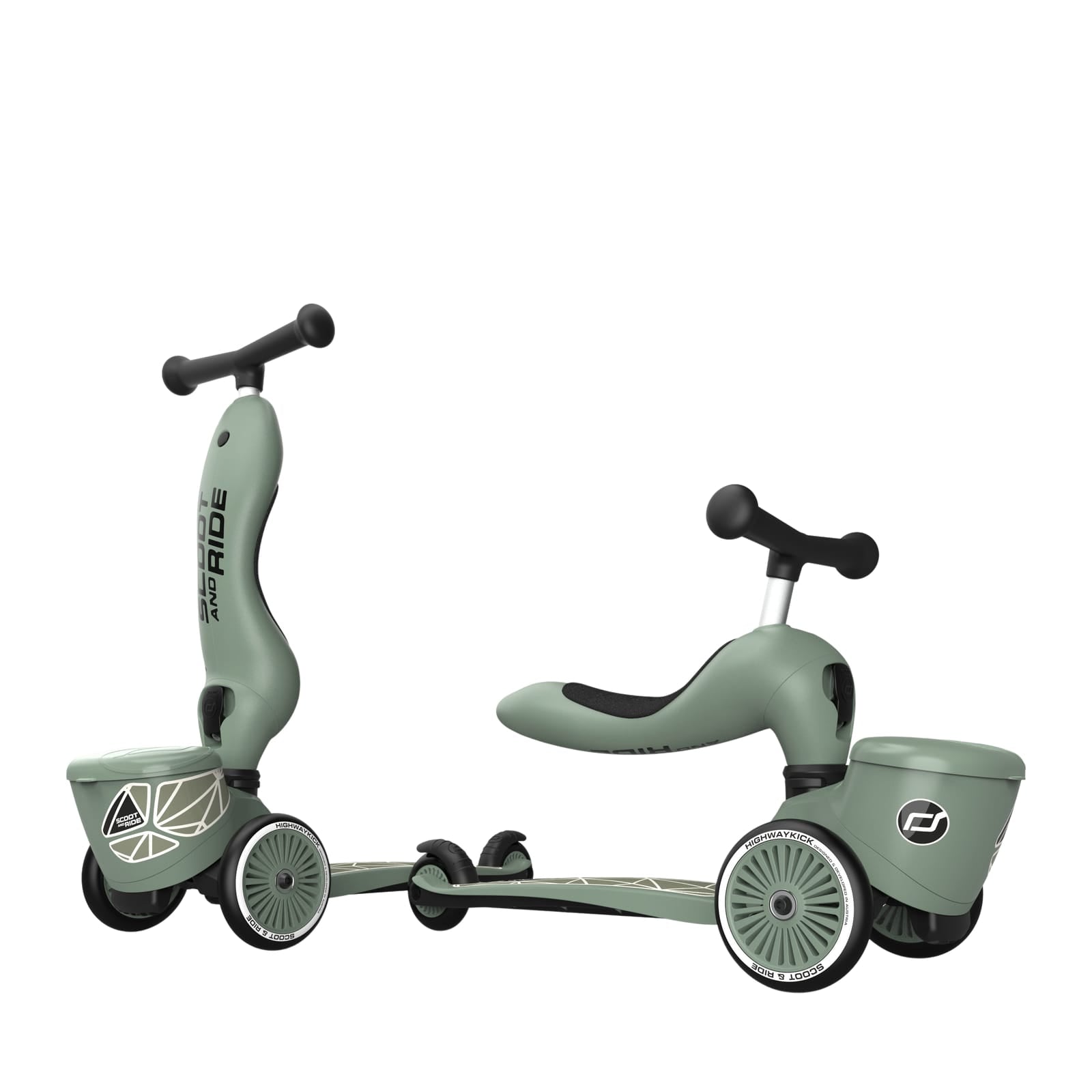 Highwaykick 1 Scooter - Green Lines