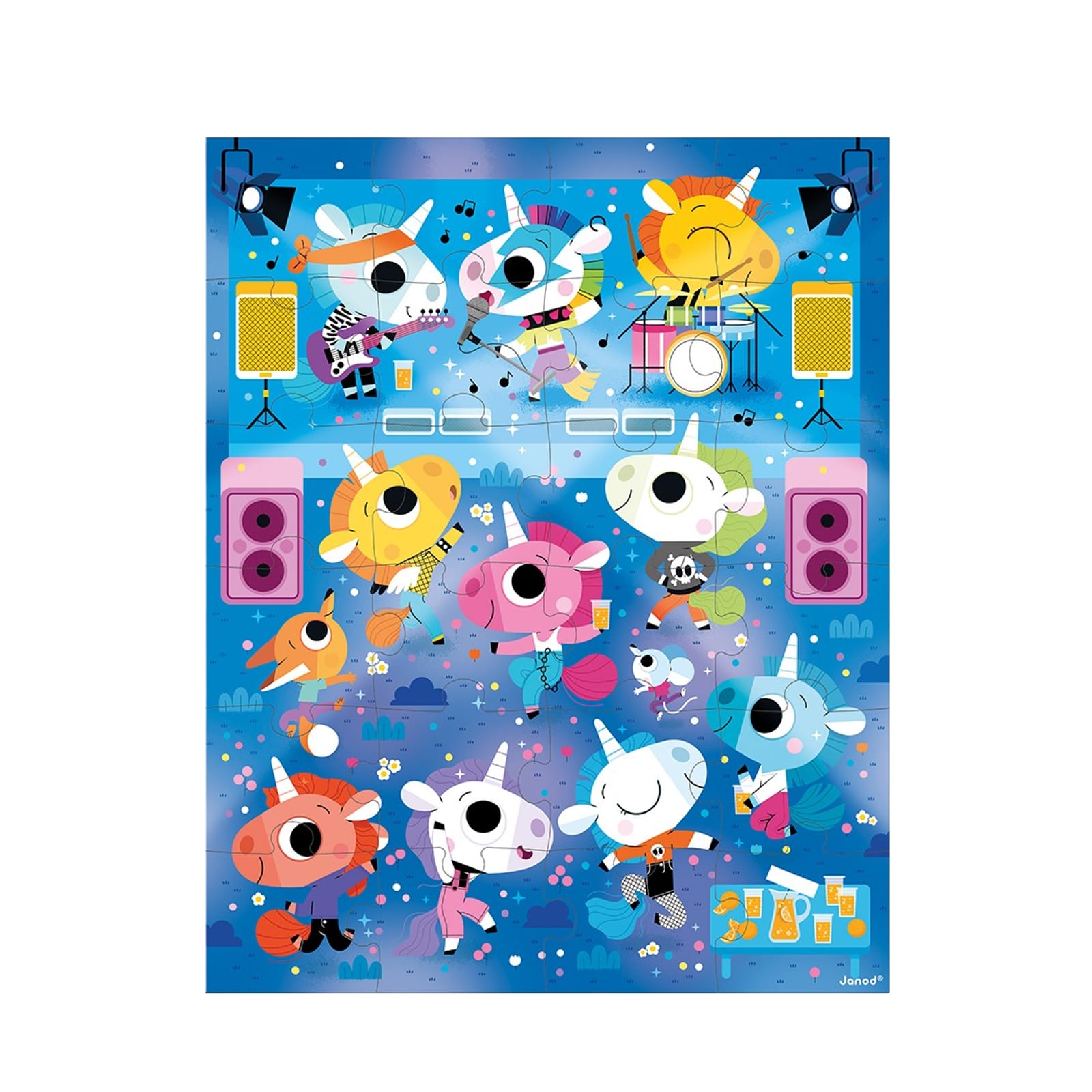 Unicorns Rock Concert Puzzle - 24 Pieces