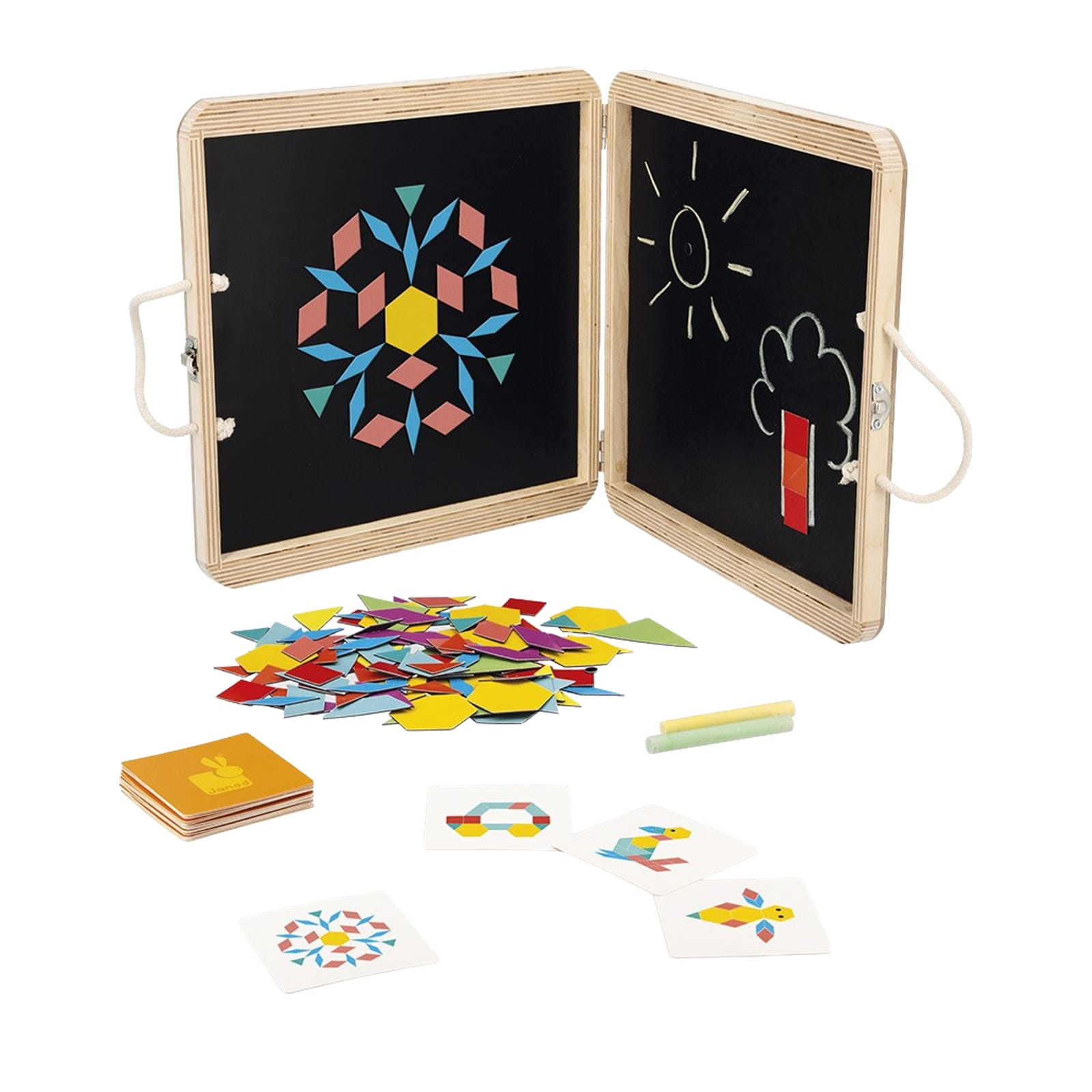 Magnetic Blackboard with Geometric Puzzles