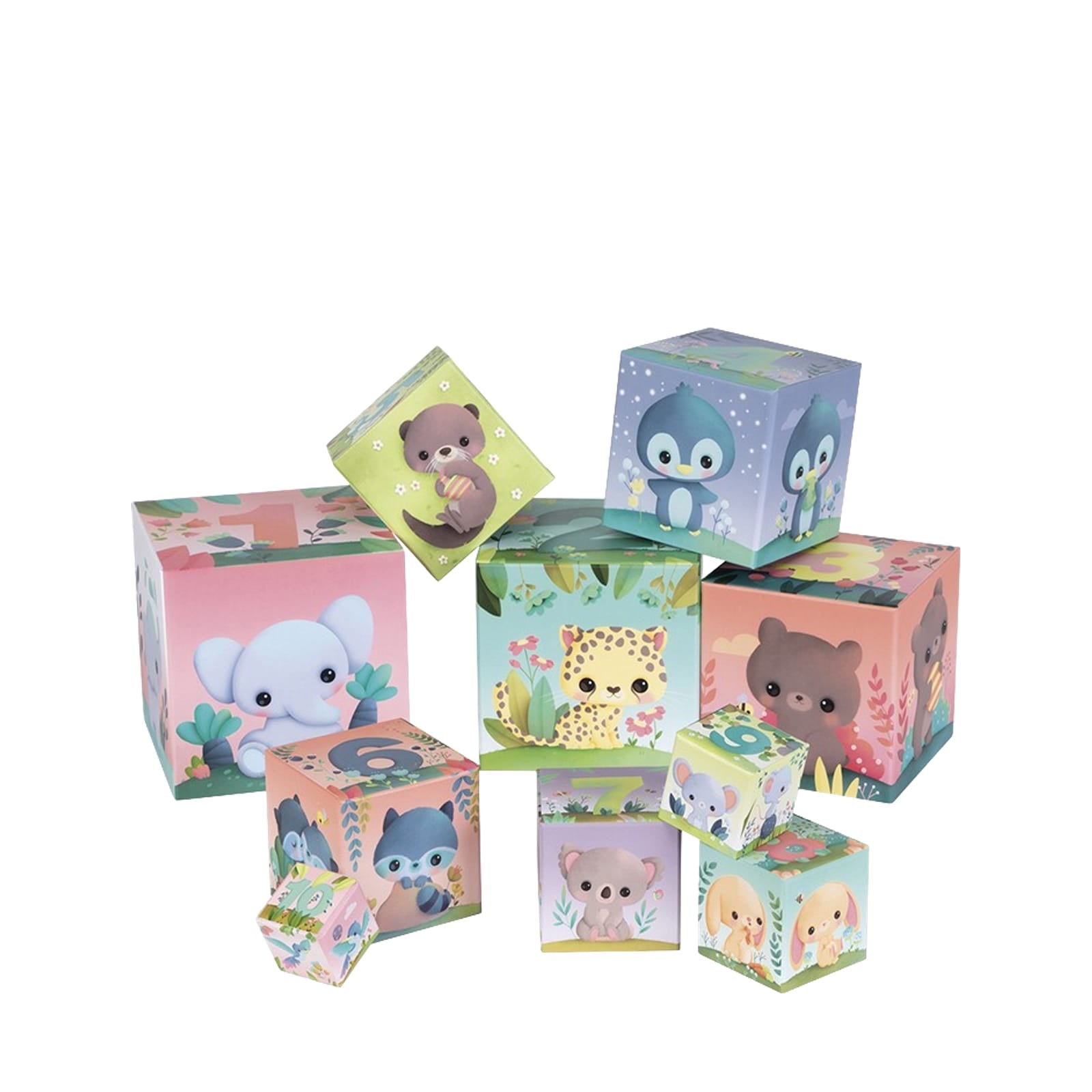 Stacking Block Pyramid - Cute Animals