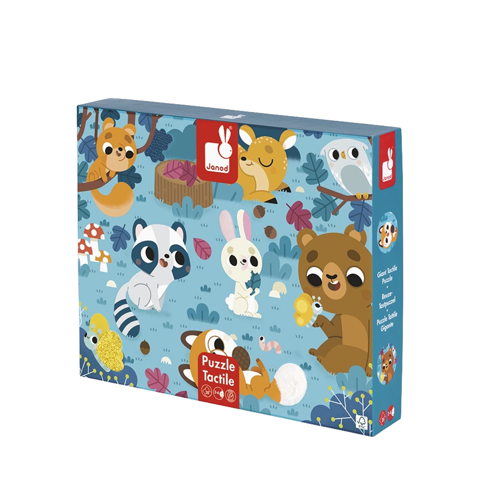 Tactile Puzzle Forest Animals - 20 Pieces