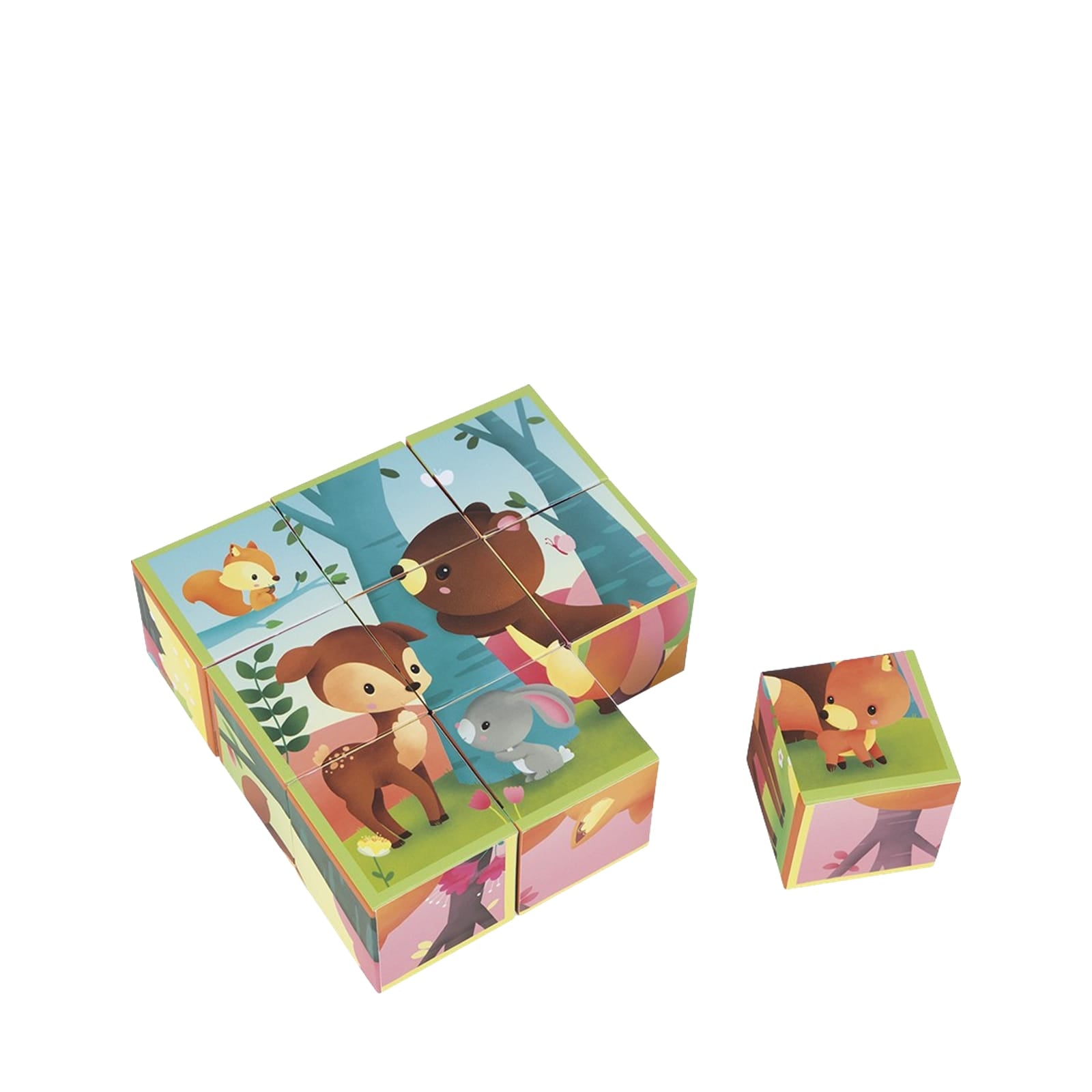 9 Wooden Block Puzzle - Forest Animals