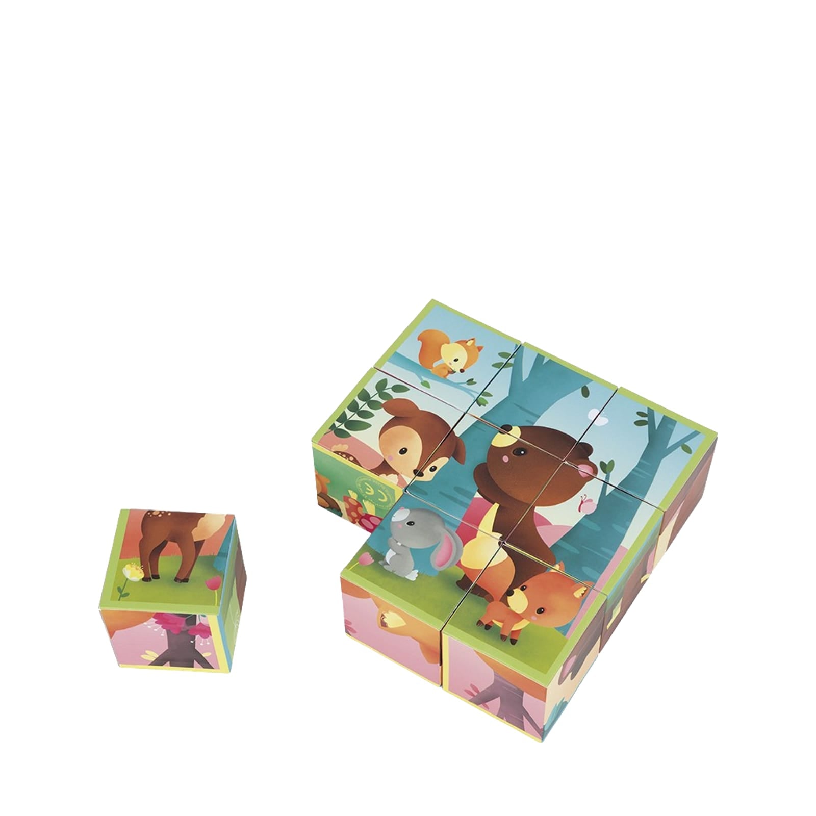 9 Wooden Block Puzzle - Forest Animals