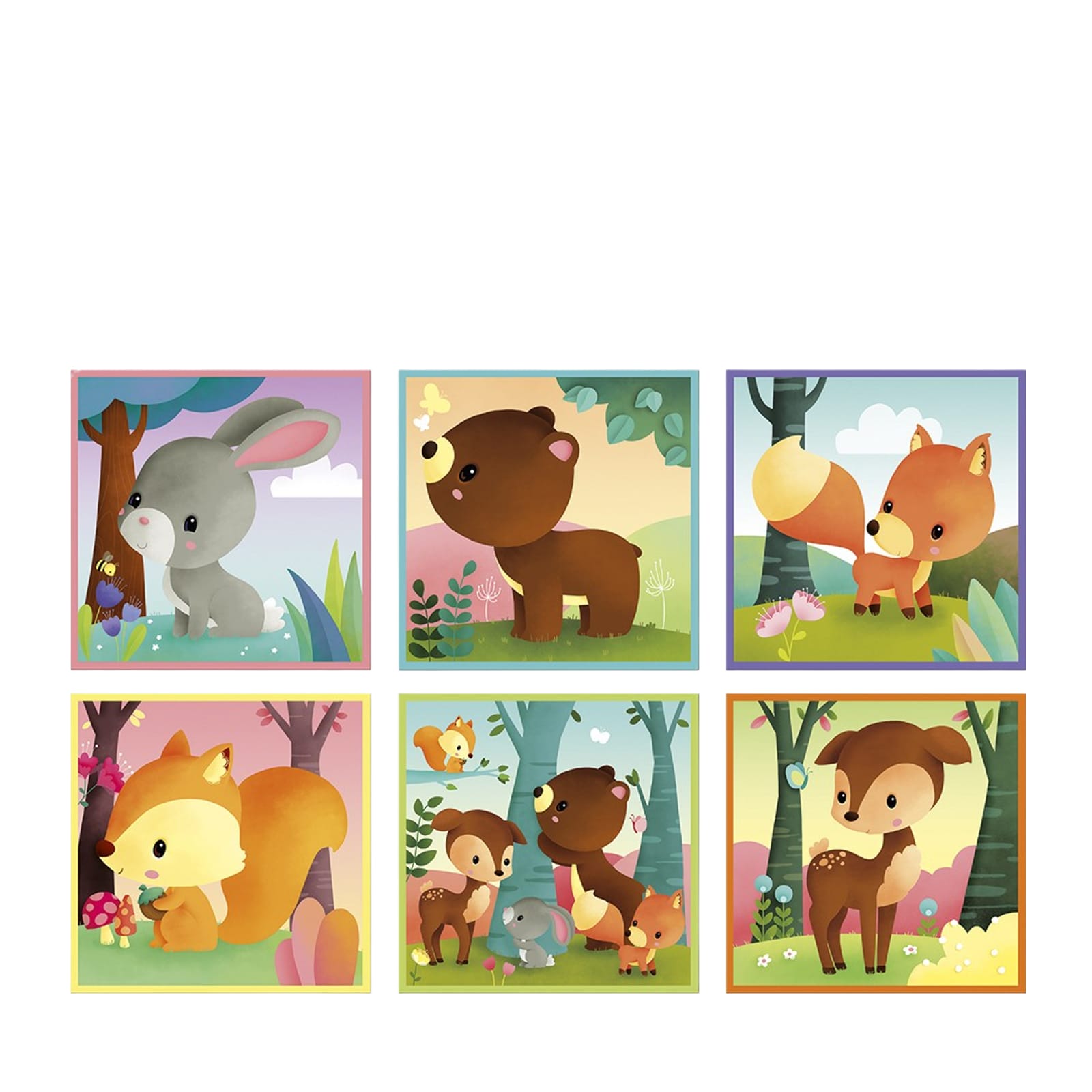 9 Wooden Block Puzzle - Forest Animals