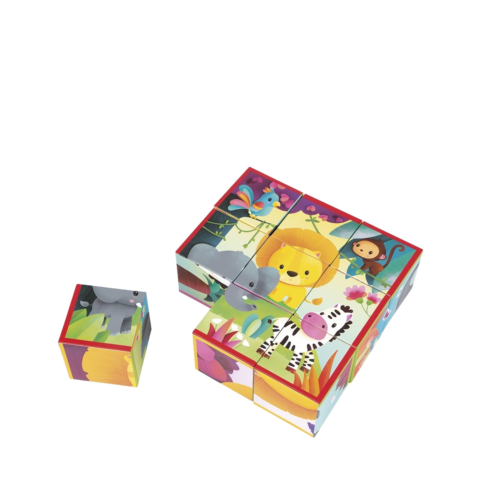 9 Wooden Block Puzzle - Jungle Animals