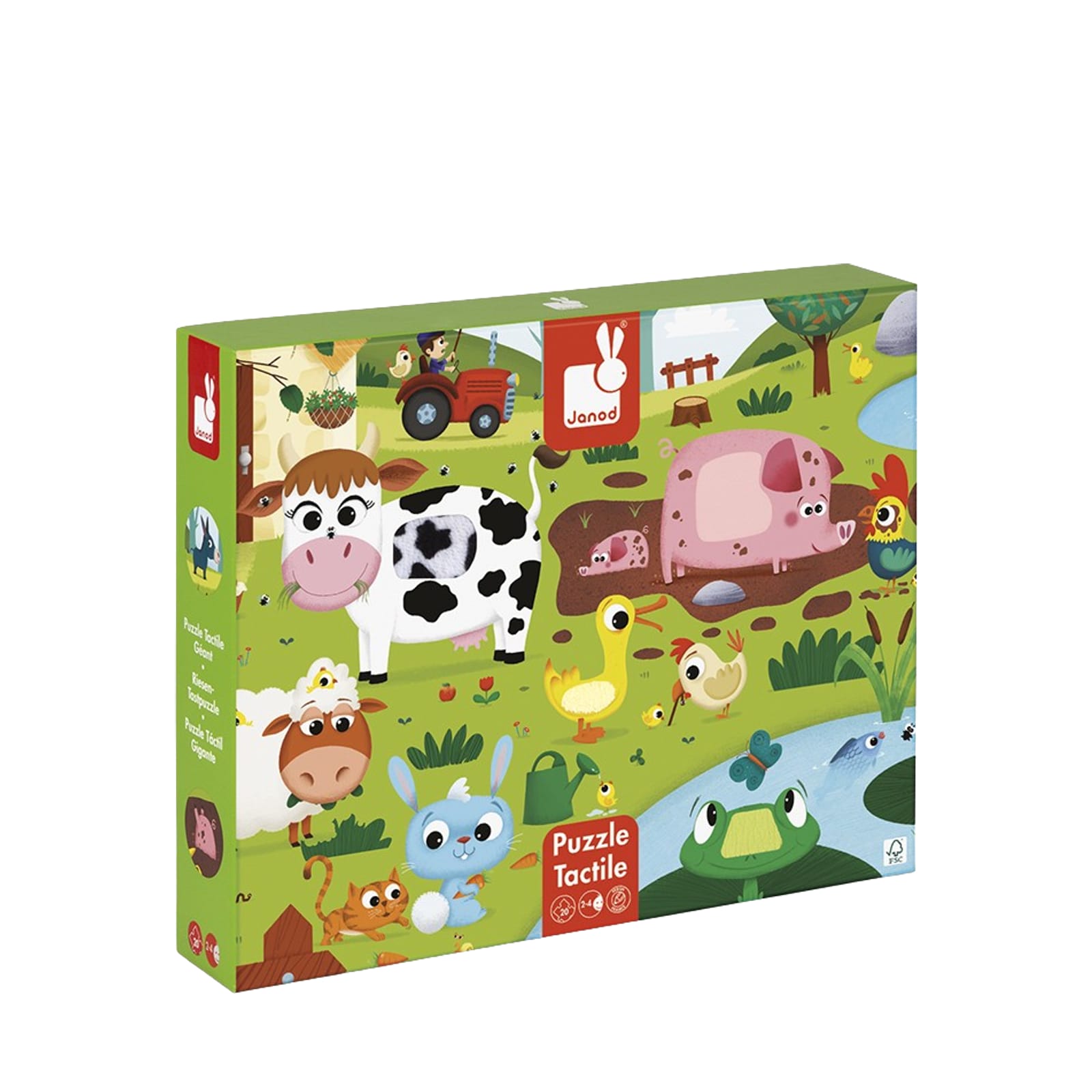 Tactile Puzzle Farm Animals - 20 Pieces