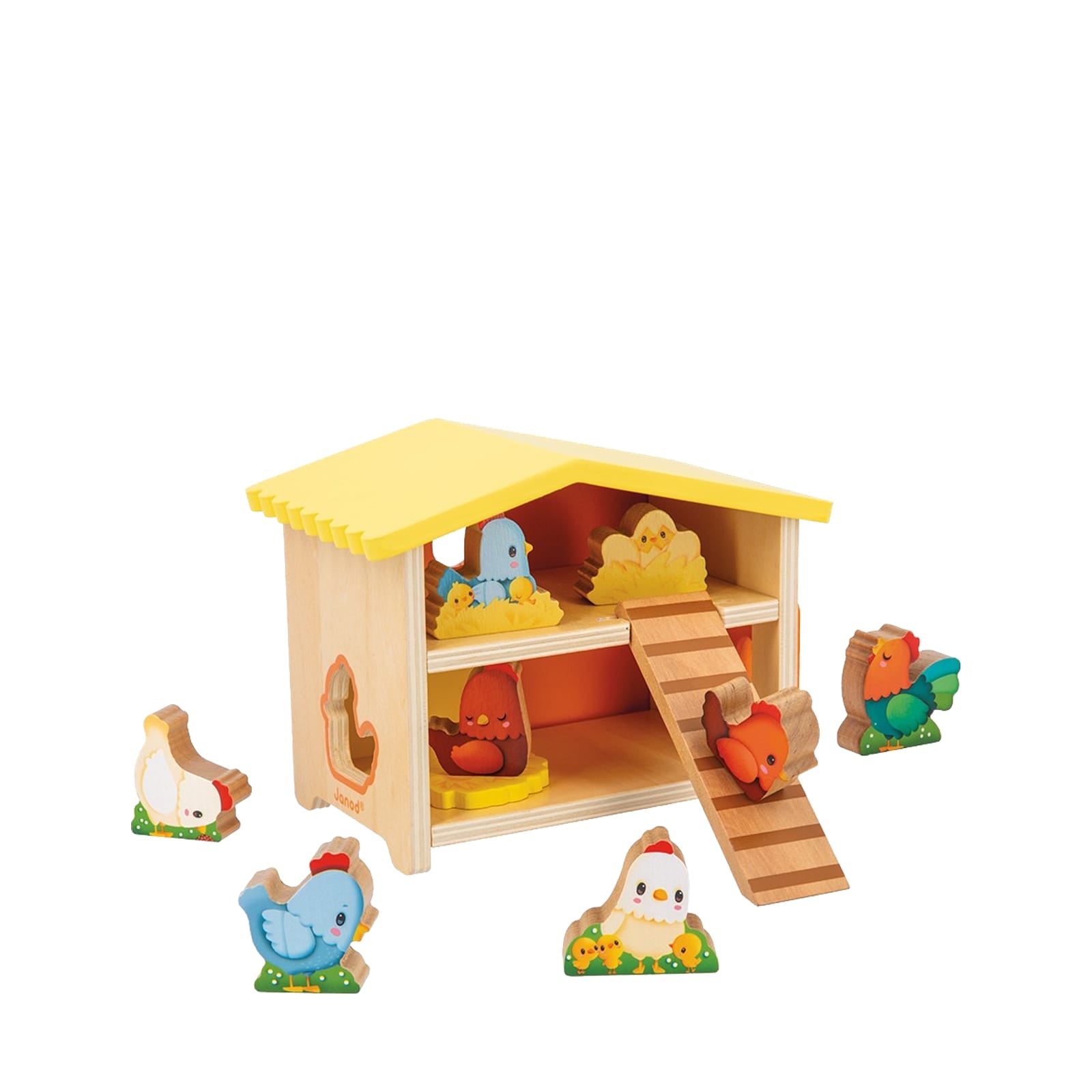 Farm Chicken Coop and Chickens