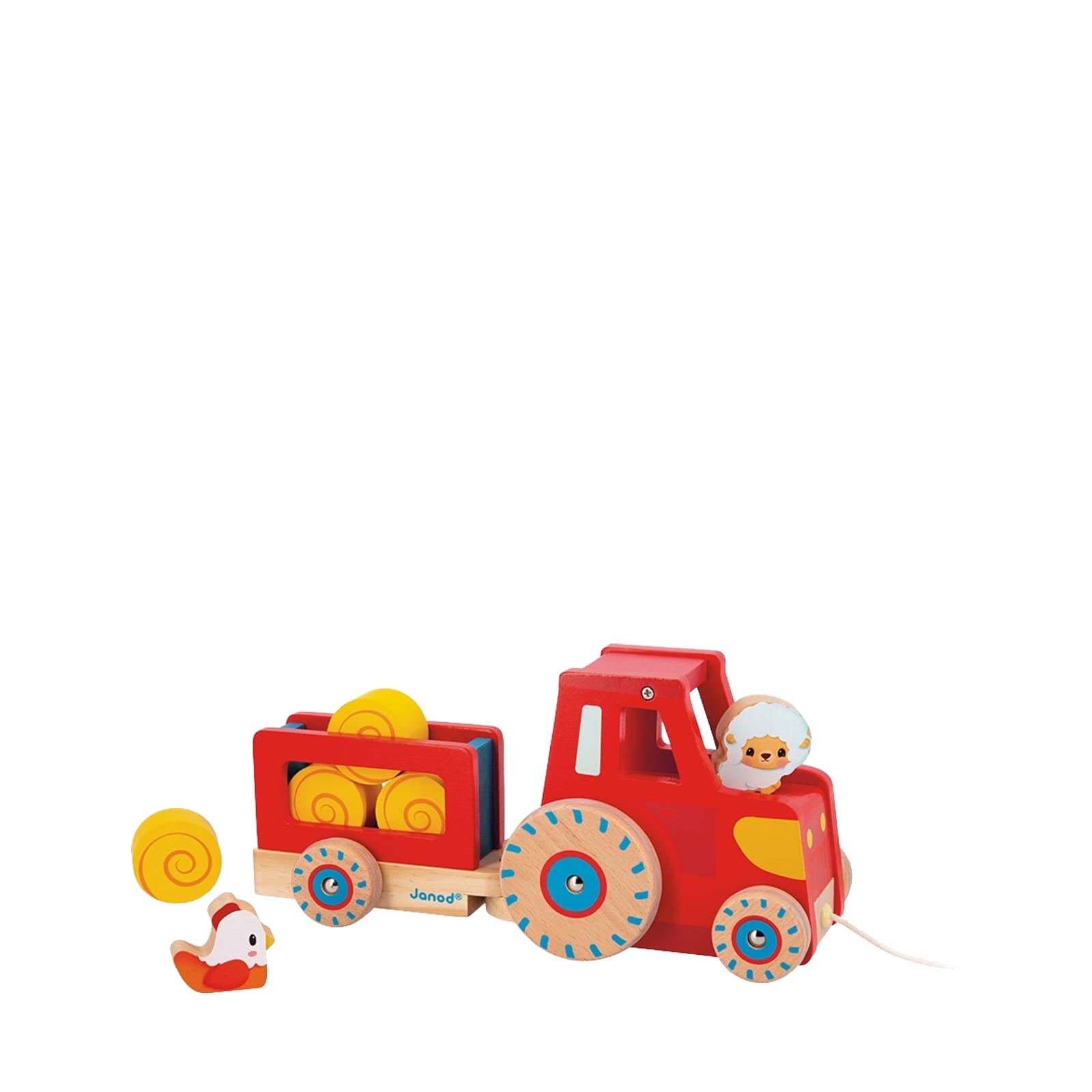 Pull Along Tractor with Animals