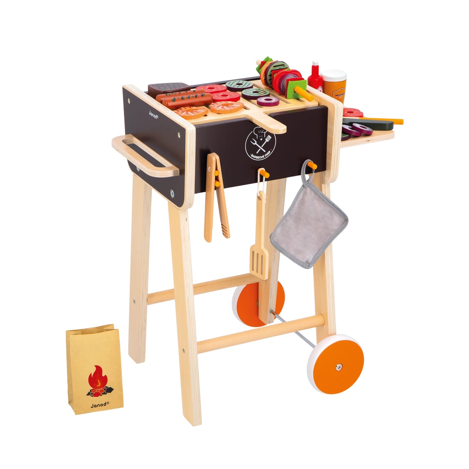 Wooden Barbecue and Accessories