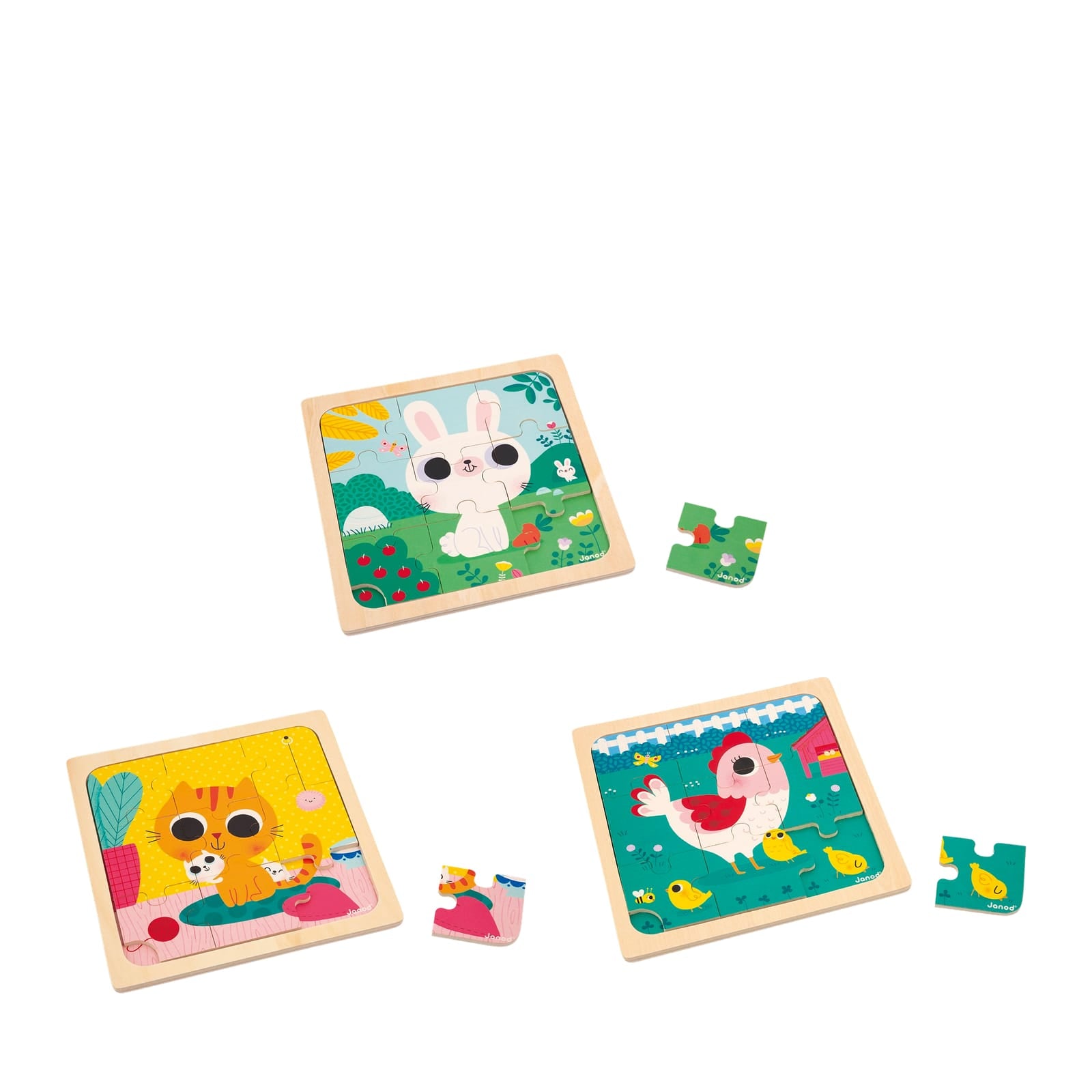 Set of 3 Animal Puzzles