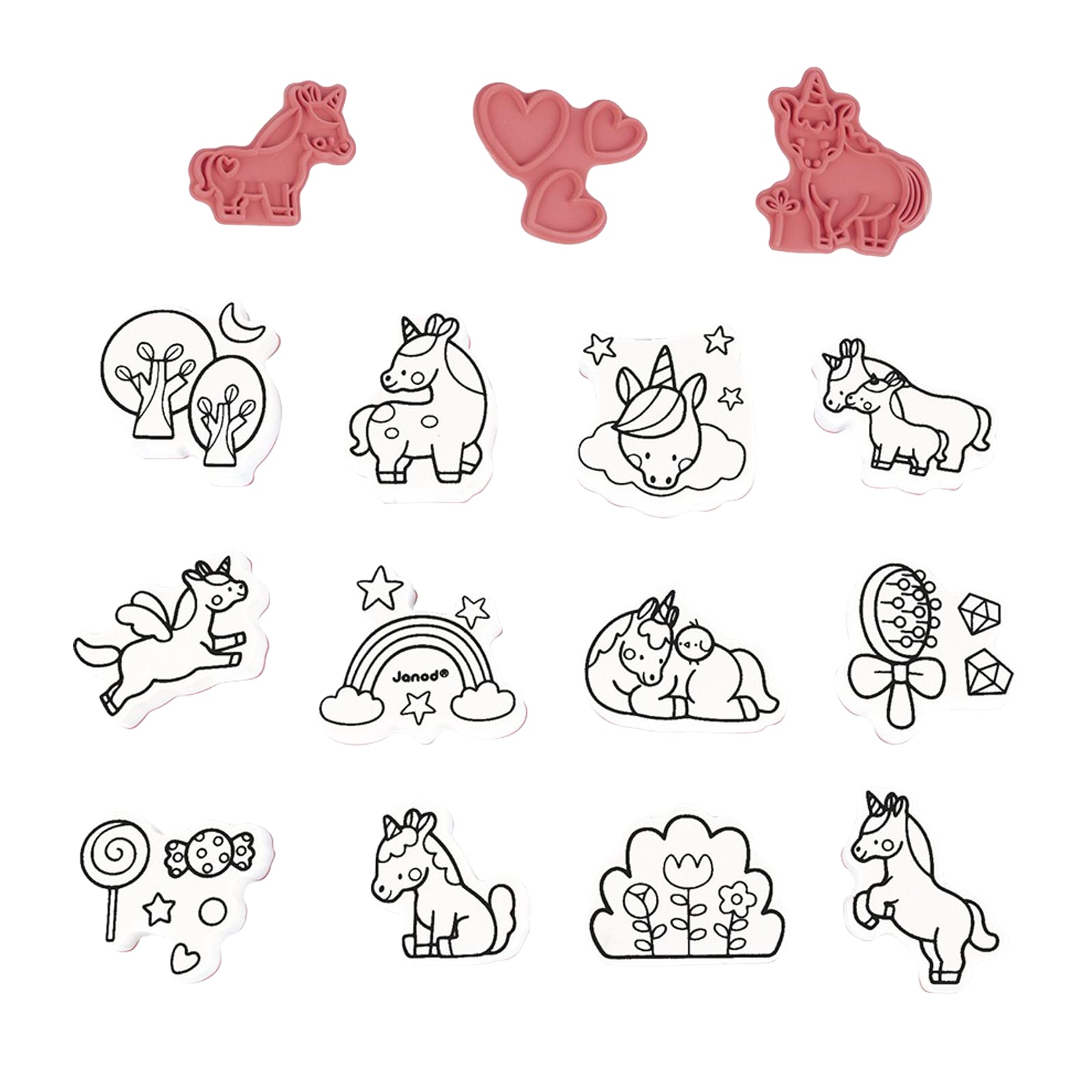 Unicorn Stamps - 15 Pieces