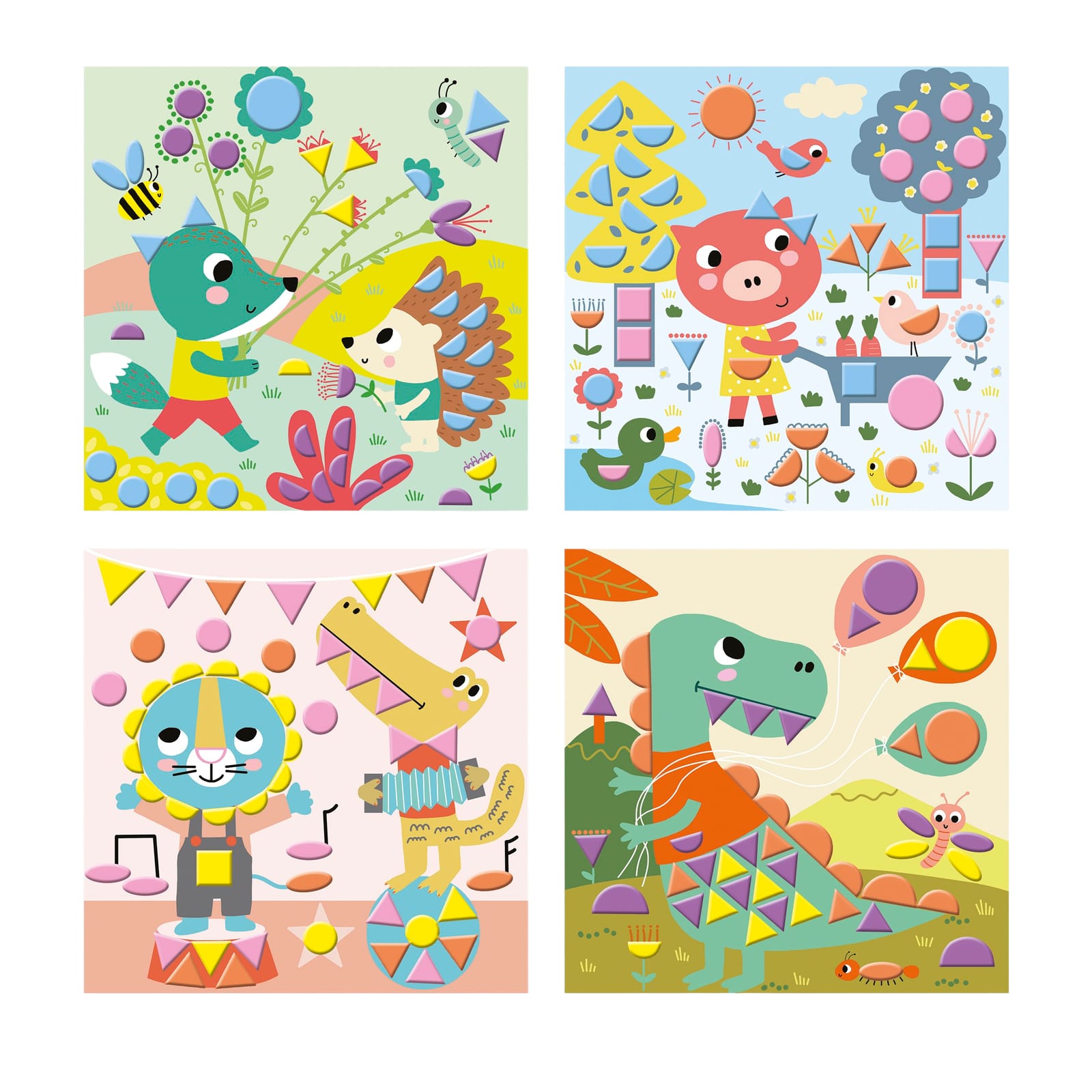 Animal Boards with Geometric Stickers