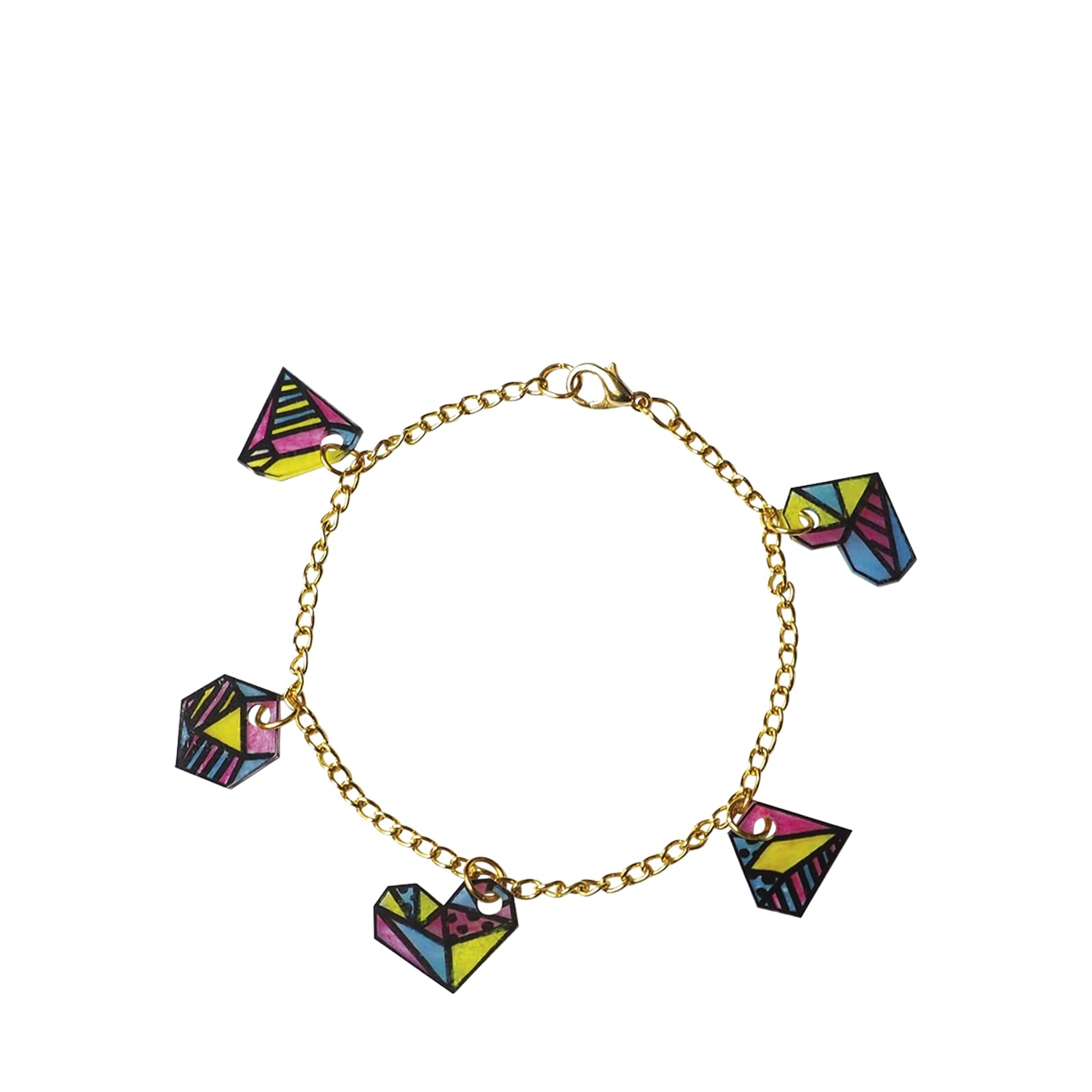 7 Geometrix Shrink Plastic Jewels