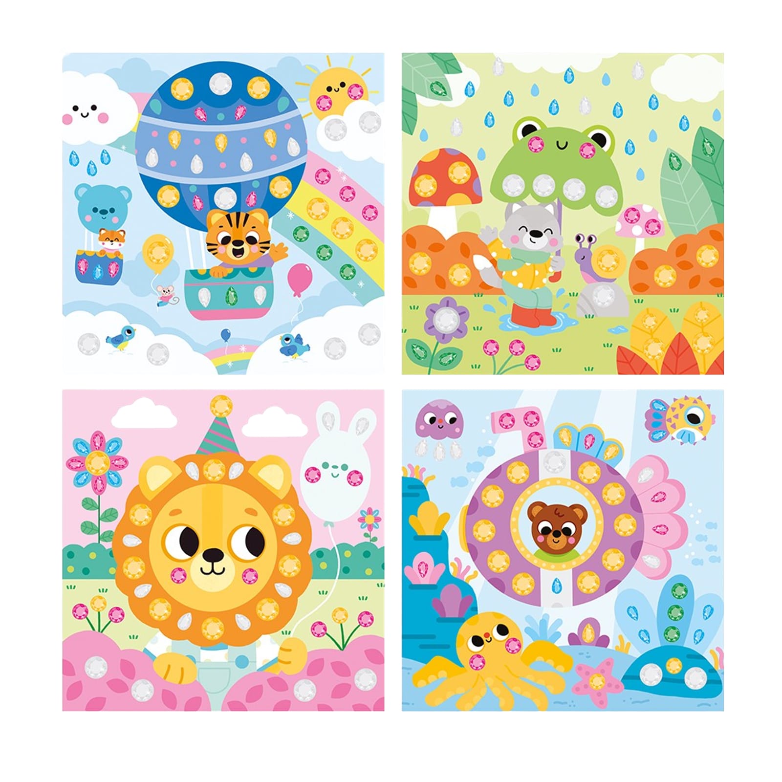 Animal Scene Boards with Large Rhinestones