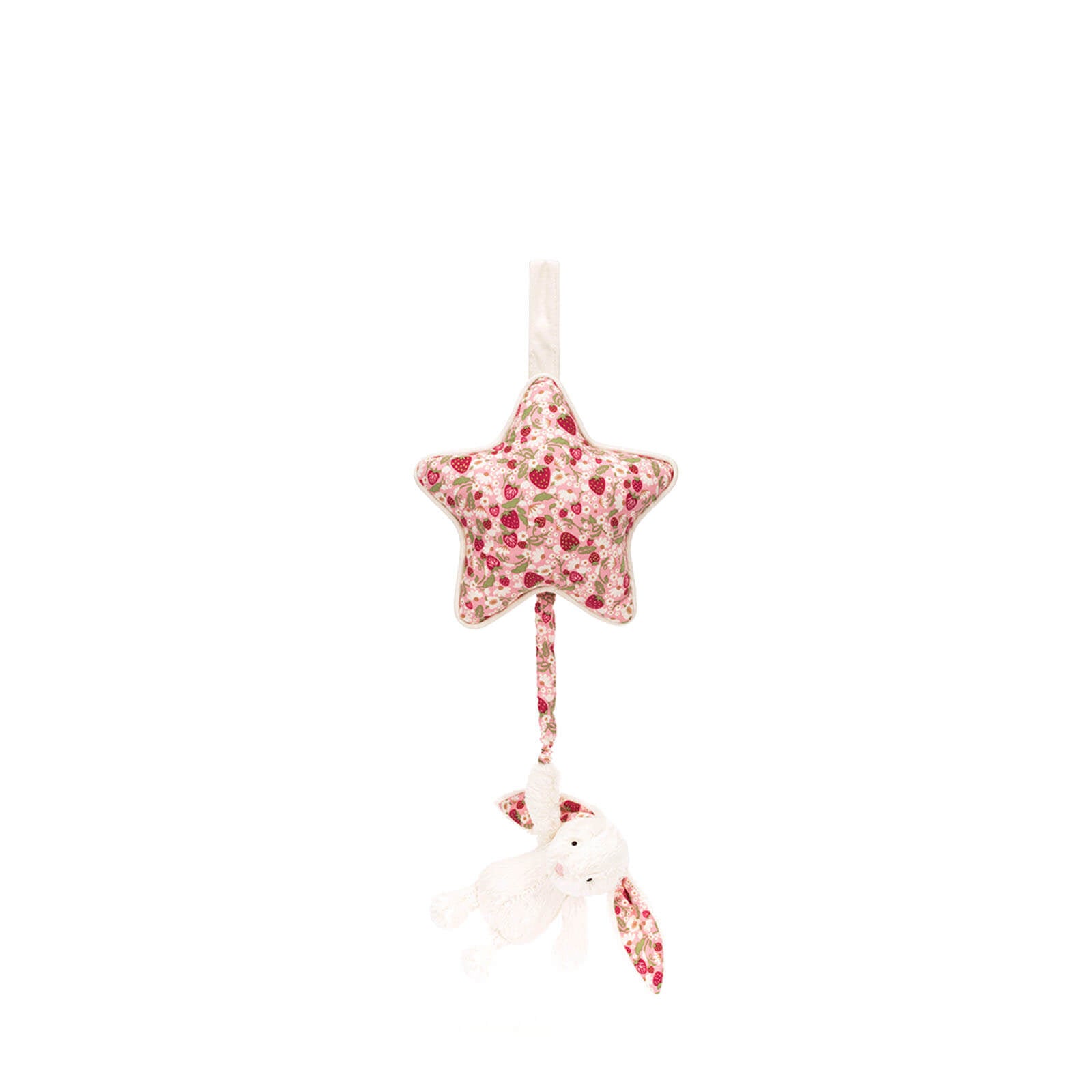 Cream Blossom Bunny Musical Pull - Berry