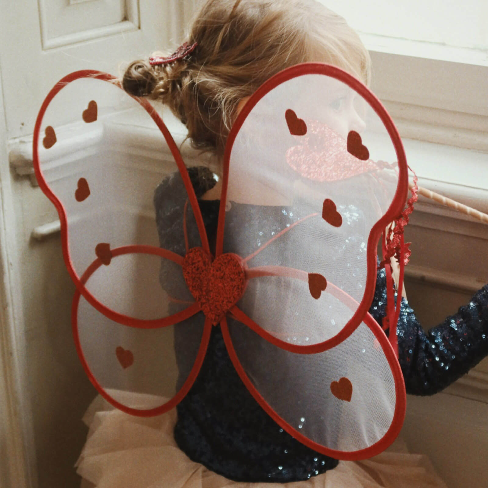 Fairy Wings and Wand Costume - Red Heart
