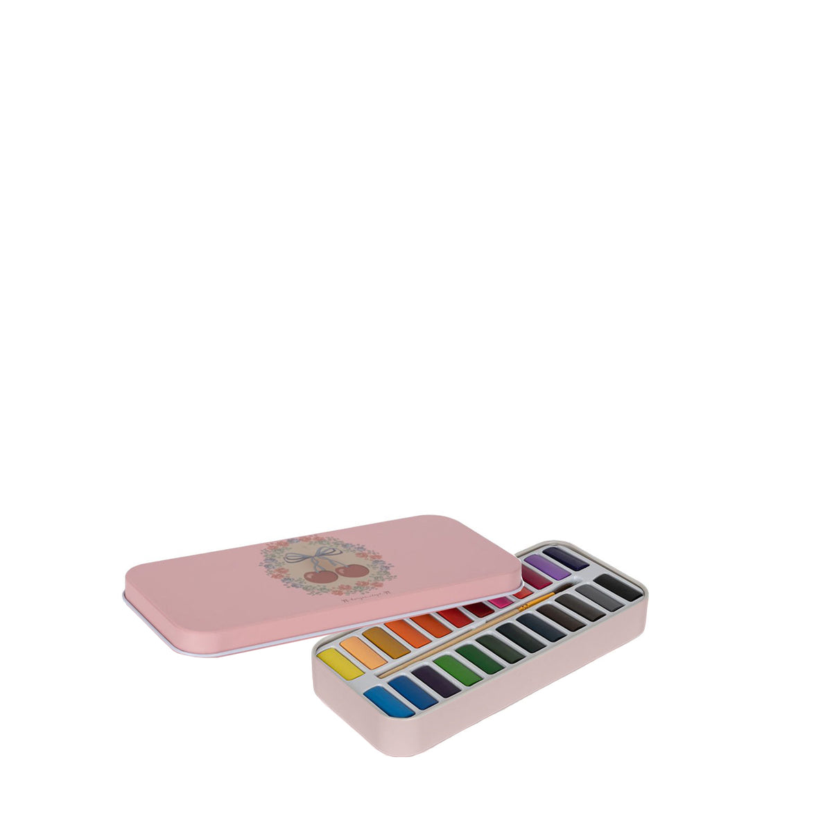 Water Colours Tin Box - Cherry Bow