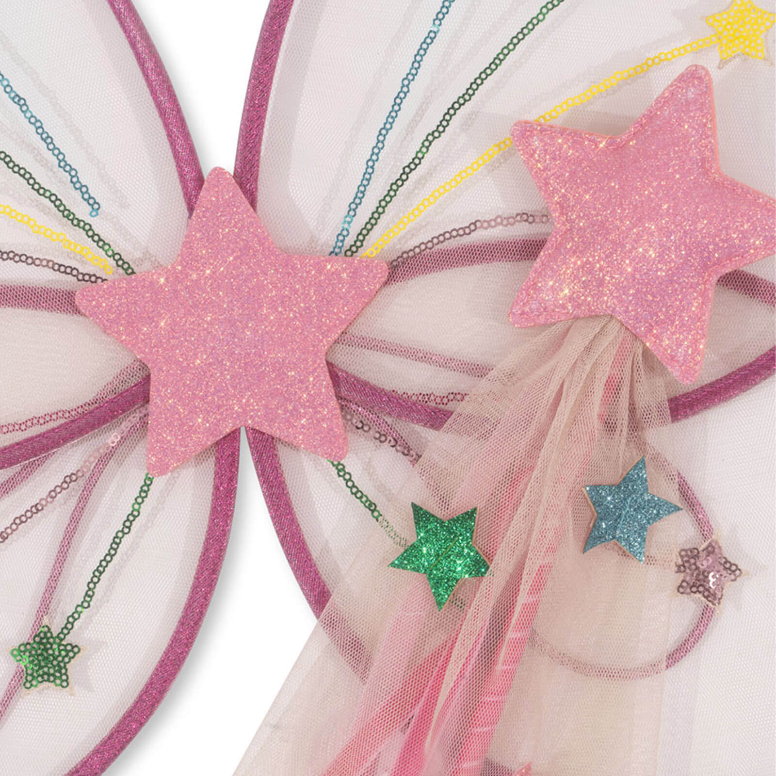 Fairy Wings and Wand Costume - Pink Rainbow