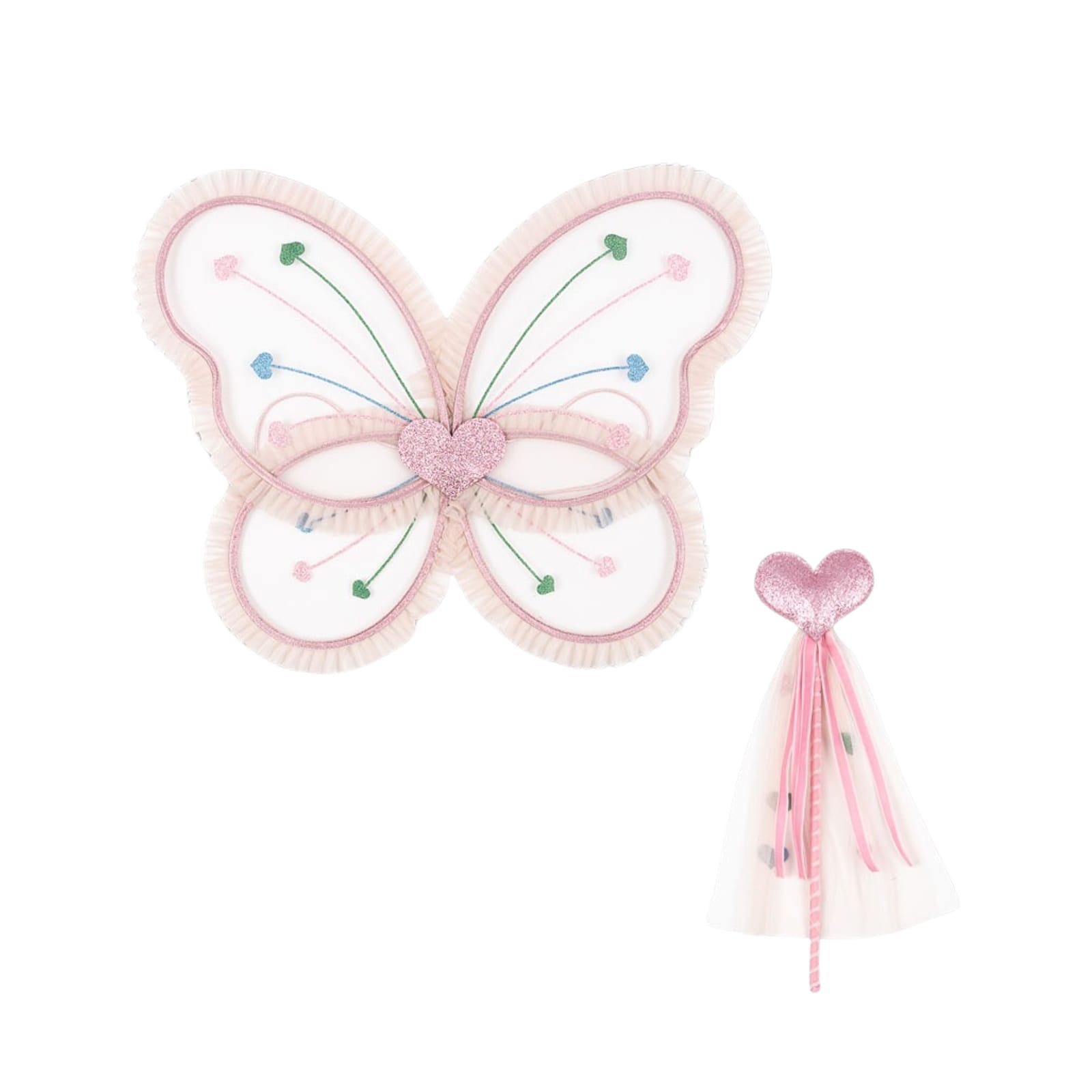 Fairy Wings and Wand Costume - Pink Heart