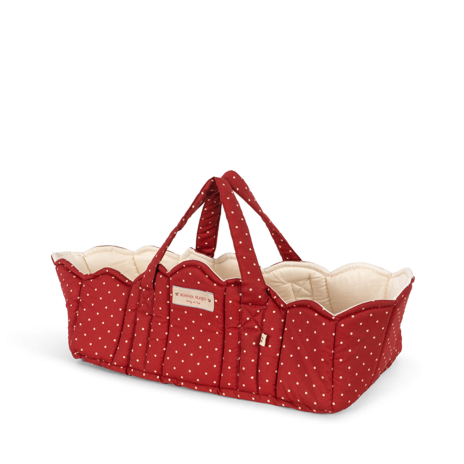 Doll Carry Cot - Fraise Dot