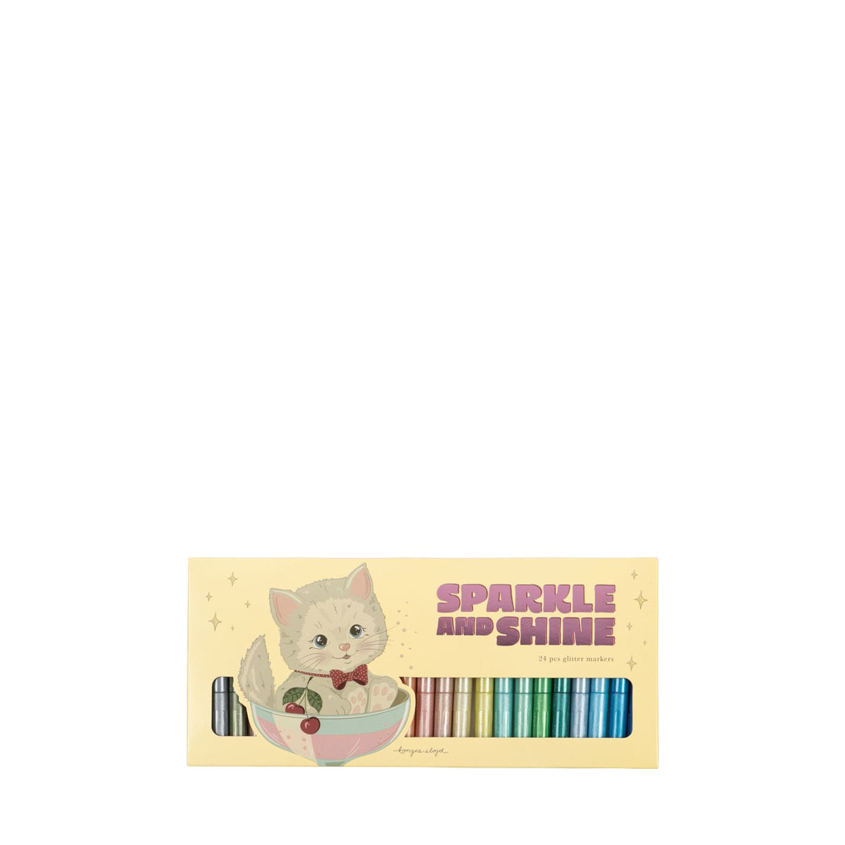 24 Glitter Markers - Cat