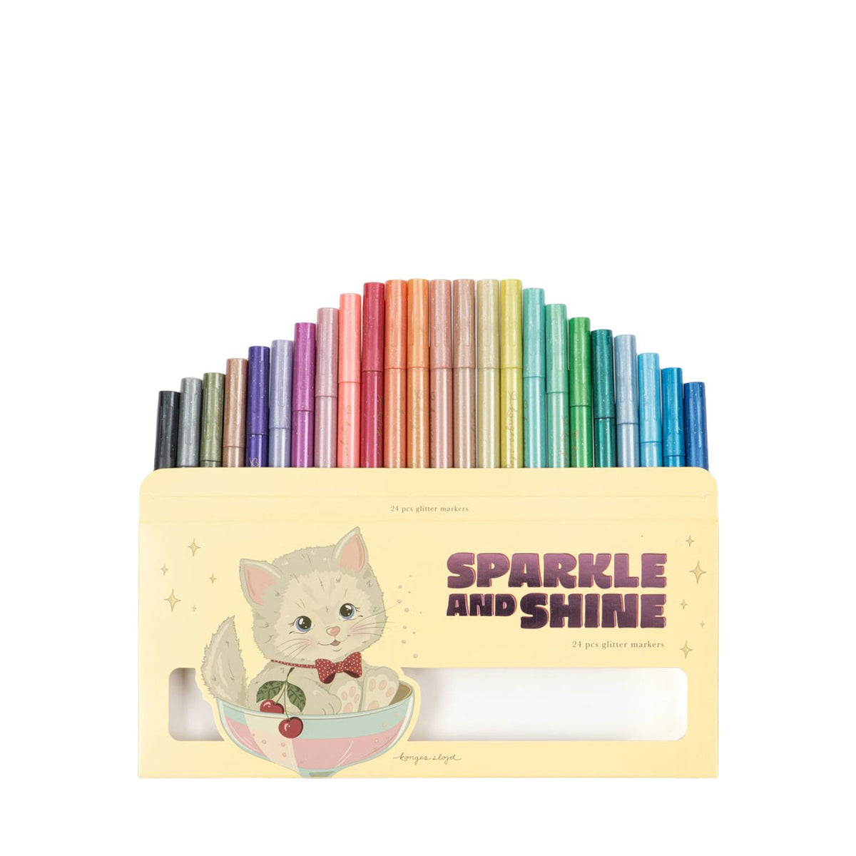 24 Glitter Markers - Cat