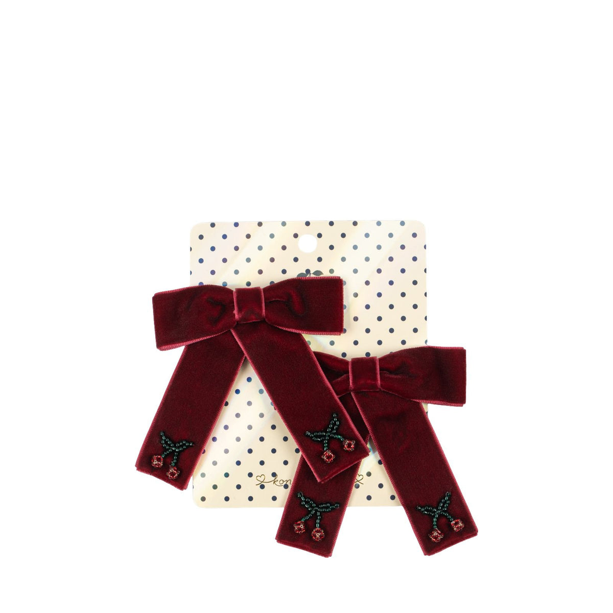 Juliette Bow Hair Clips - Rio Red