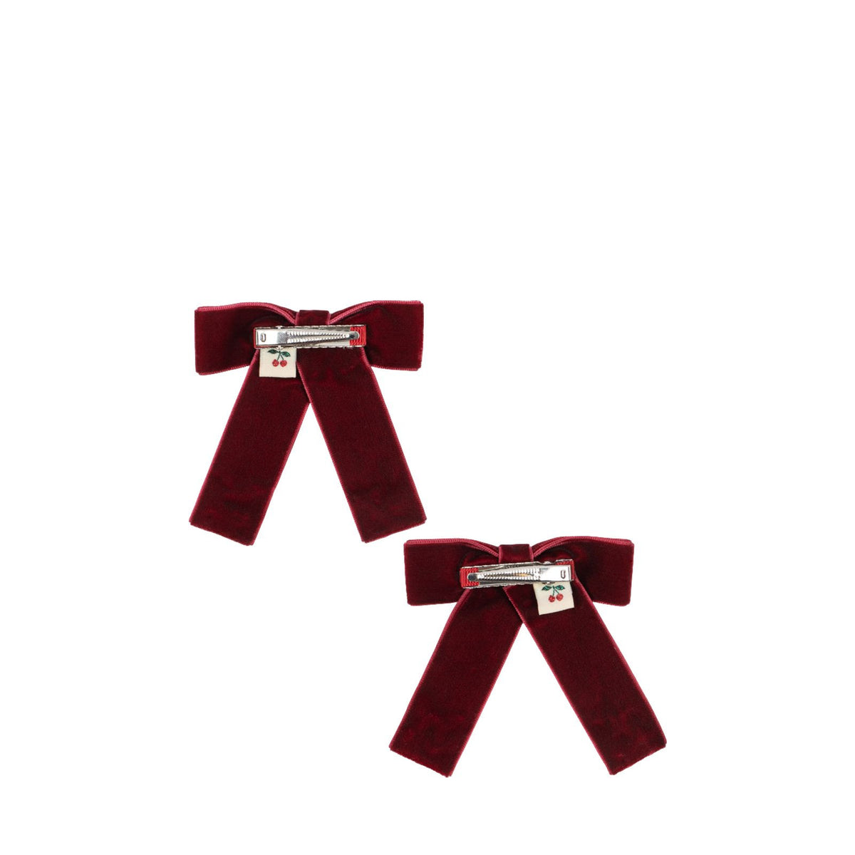 Juliette Bow Hair Clips - Rio Red