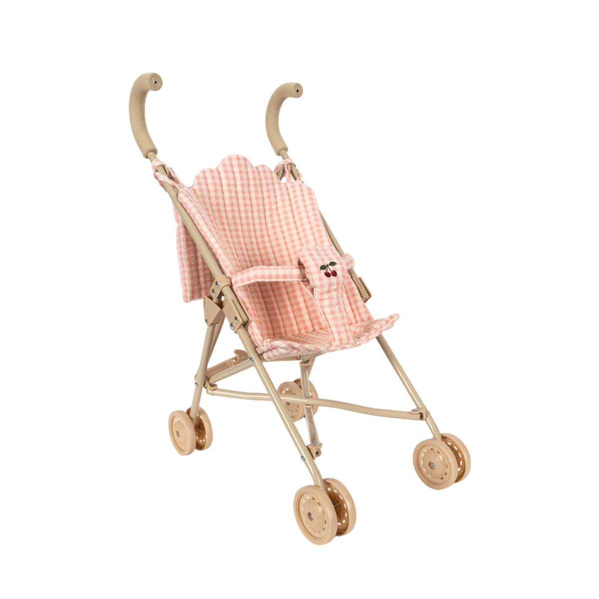 Doll Stroller Set - Poppy Pink Check