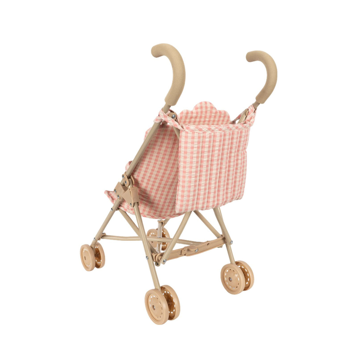 Doll Stroller Set - Poppy Pink Check