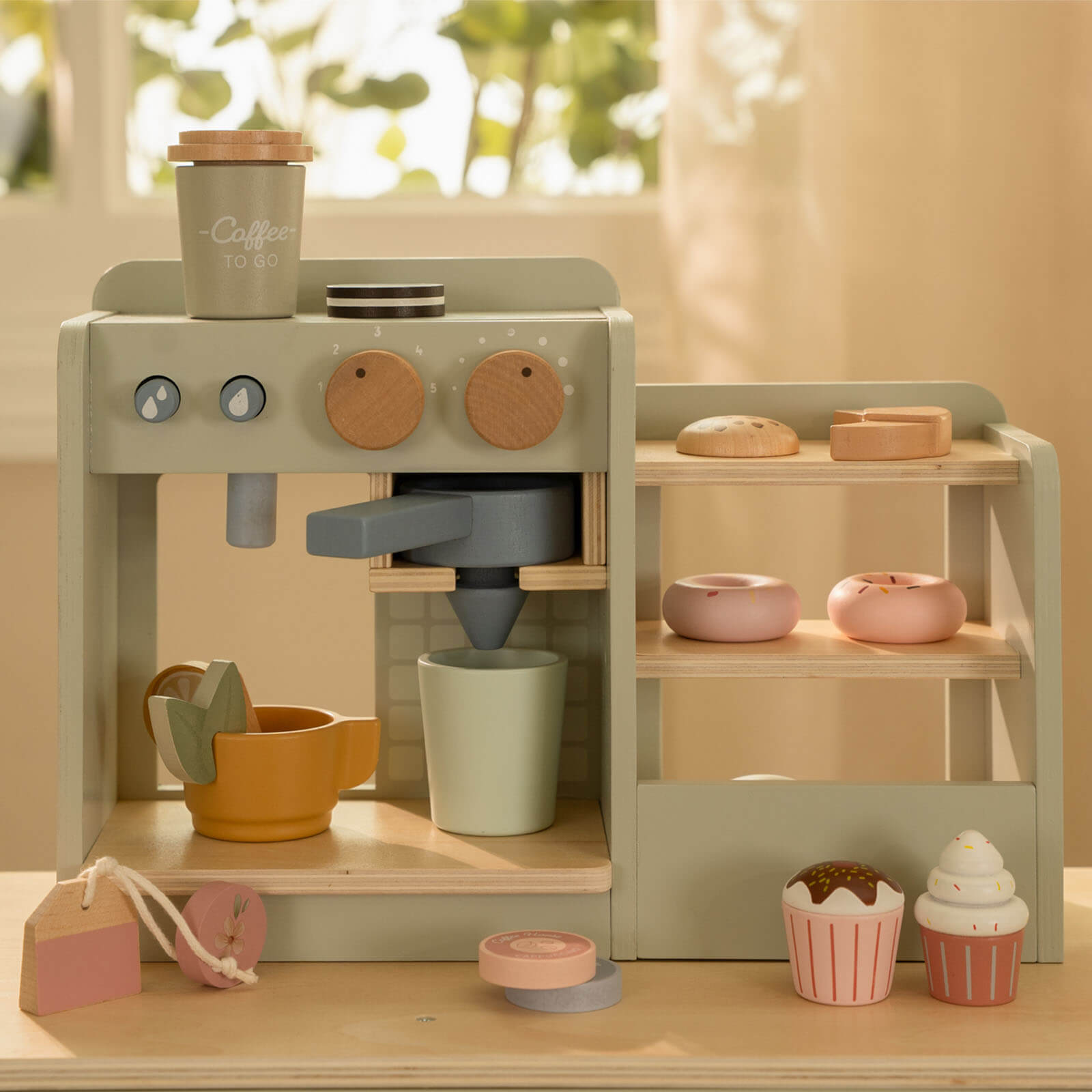 Wooden Coffee Shop Corner - 20 Pieces