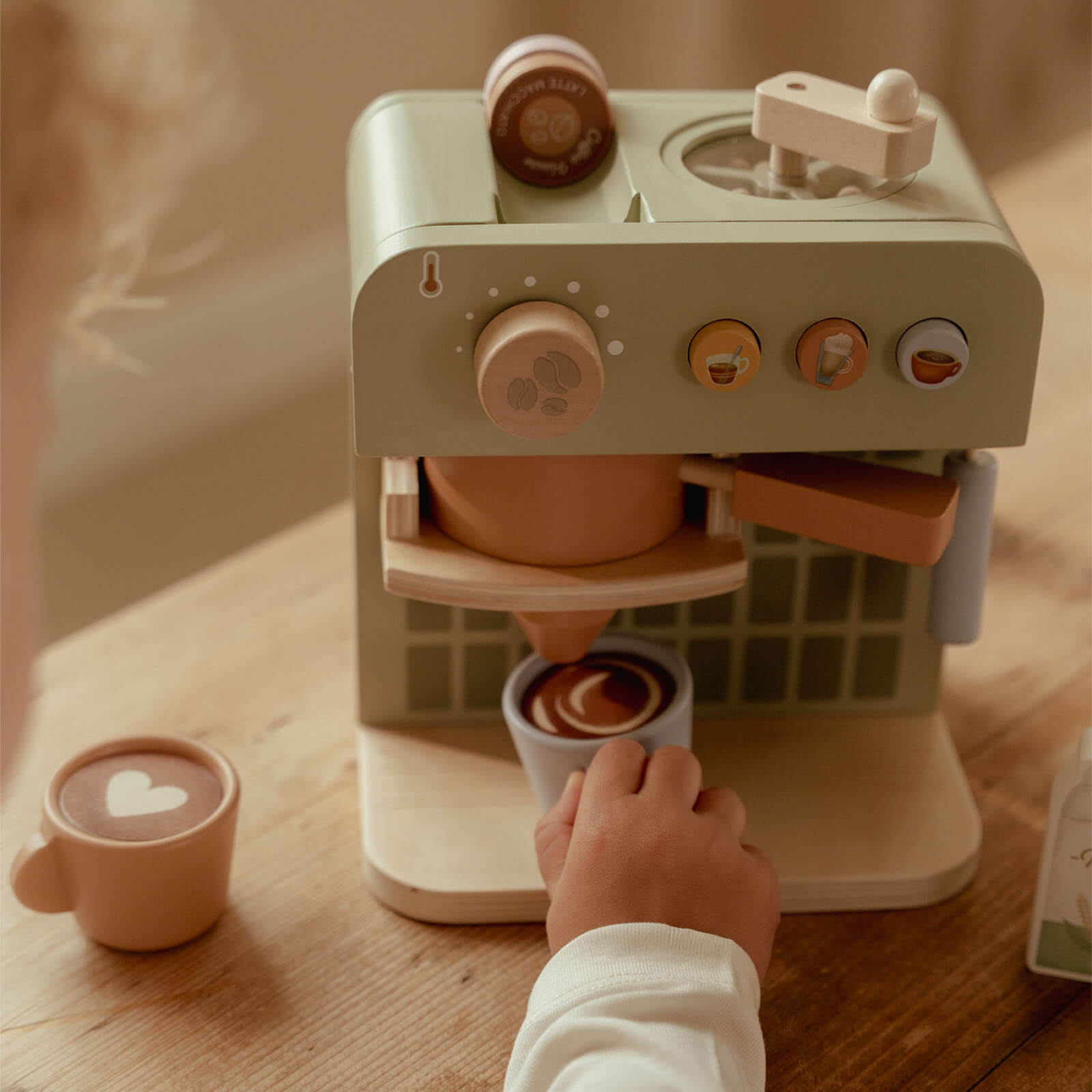 Wooden Coffee Machine - 13 Pieces