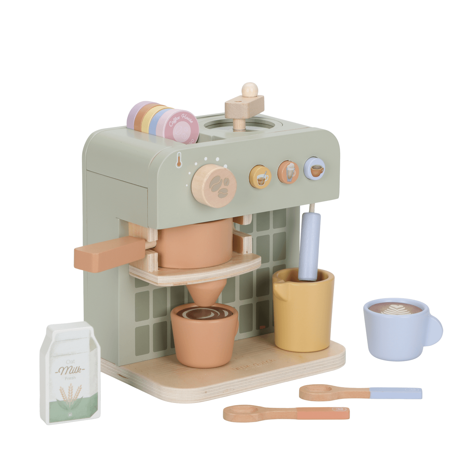 Wooden Coffee Machine - 13 Pieces