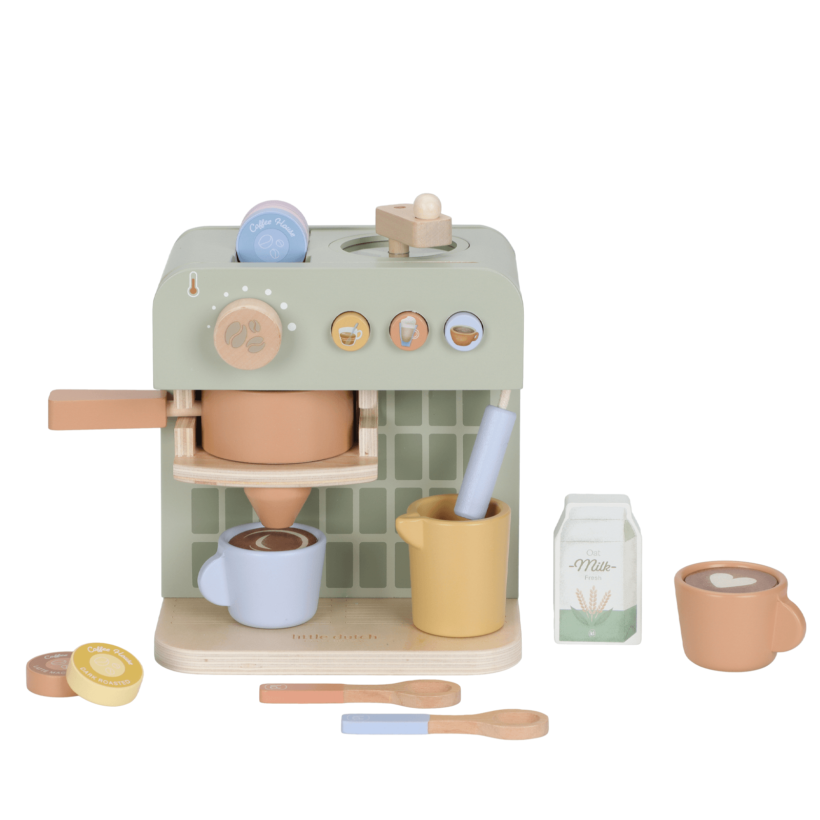 Wooden Coffee Machine - 13 Pieces