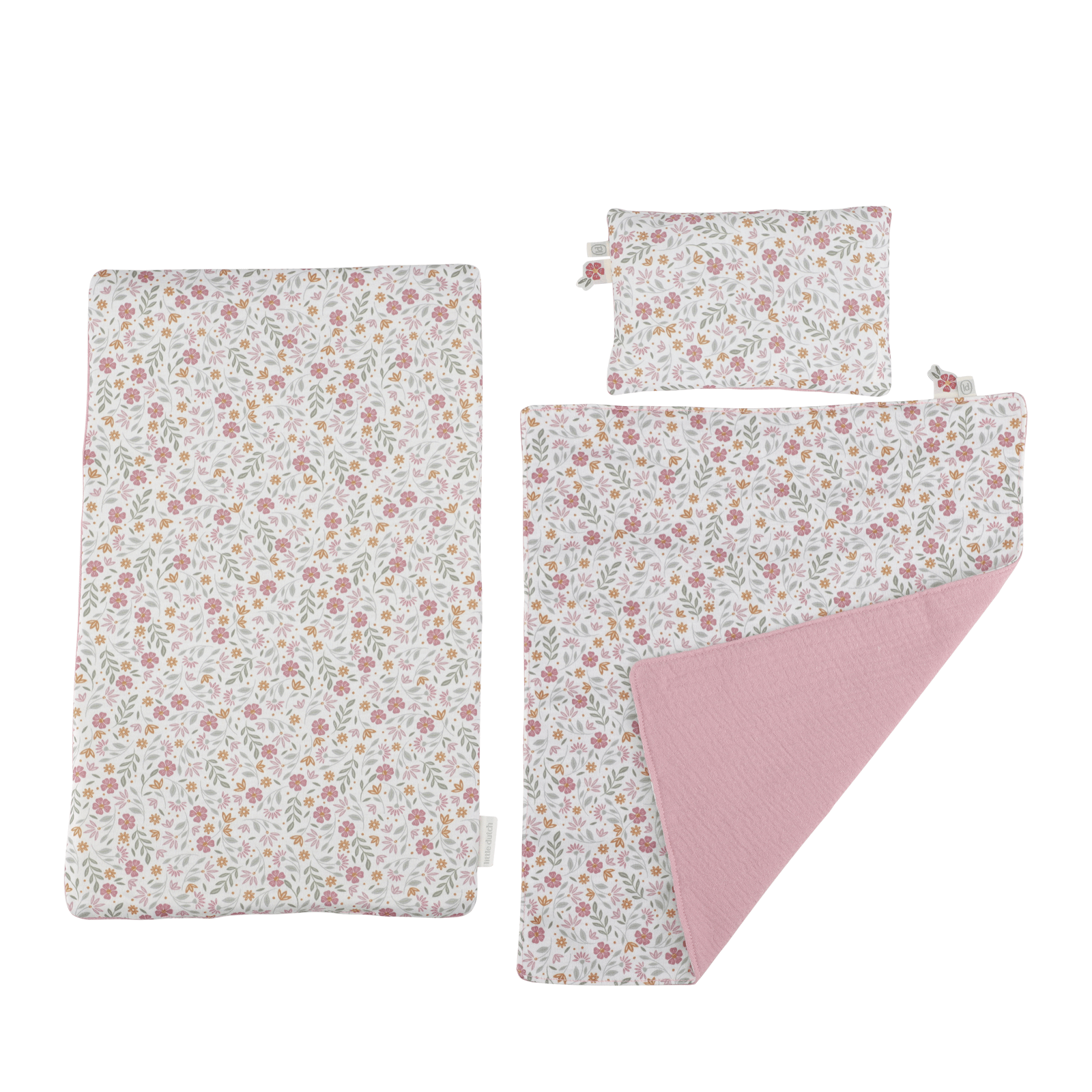 Wooden Doll Bed And Bedding