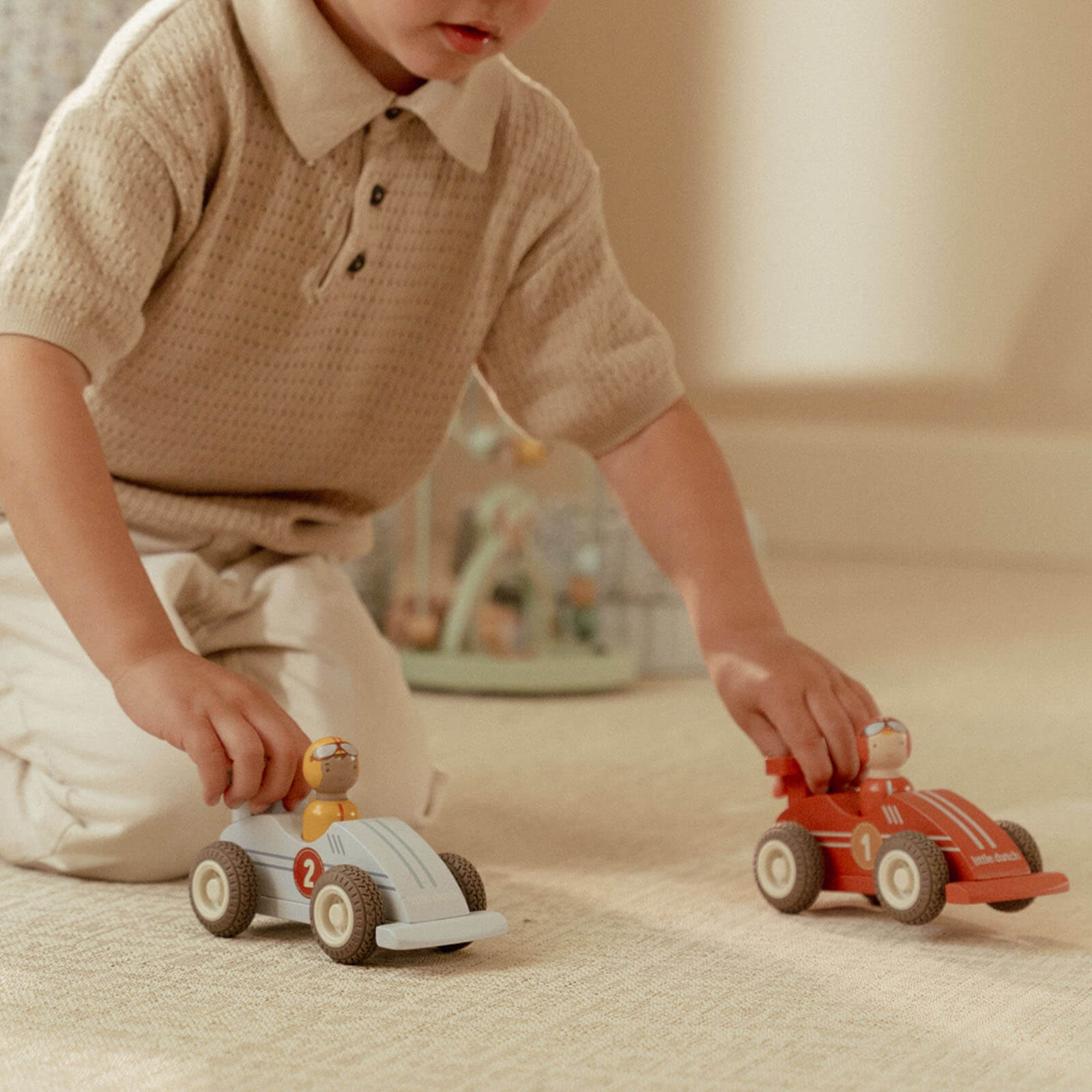 Pullback Racing Cars with Peg Dolls