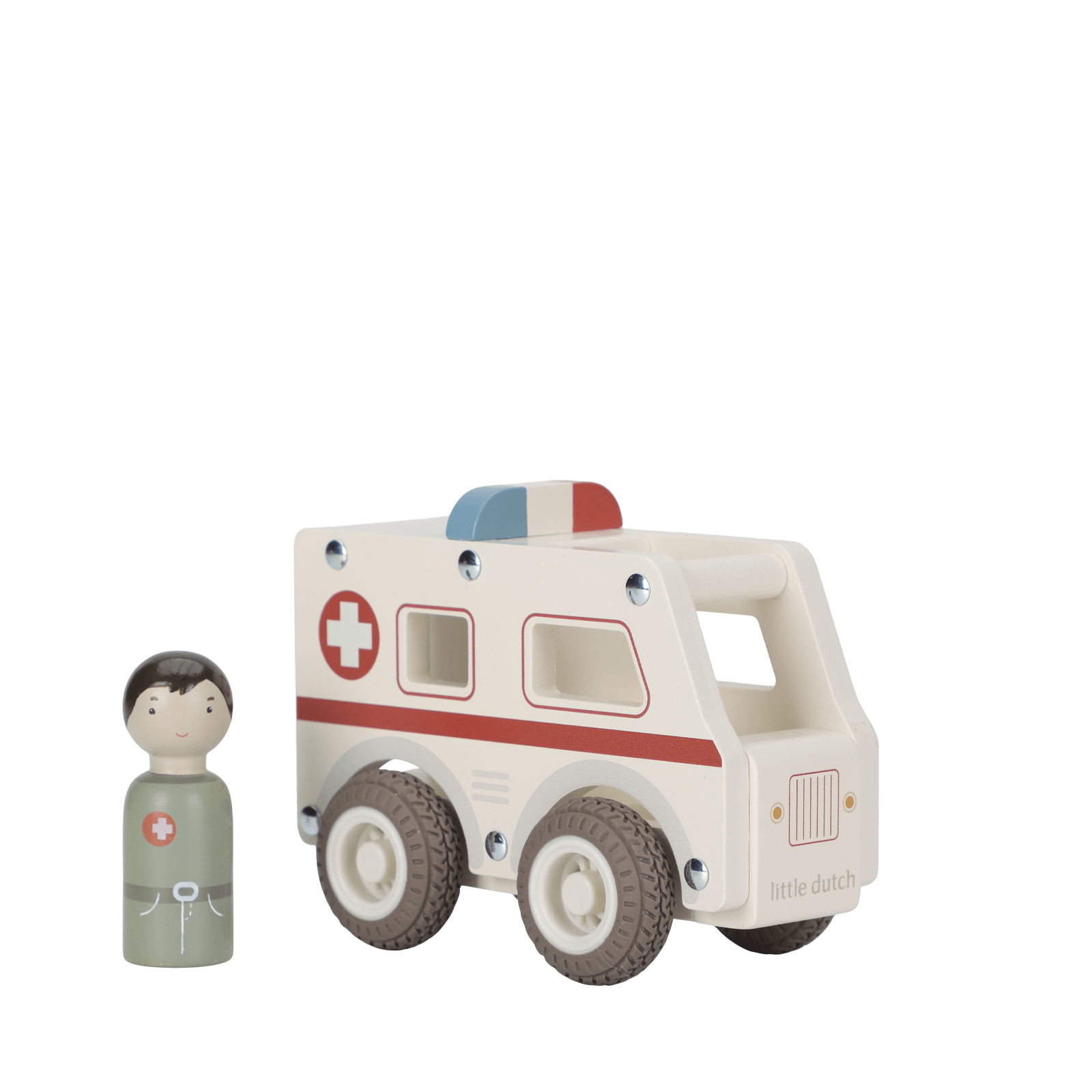 Wooden Ambulance and Peg Doll