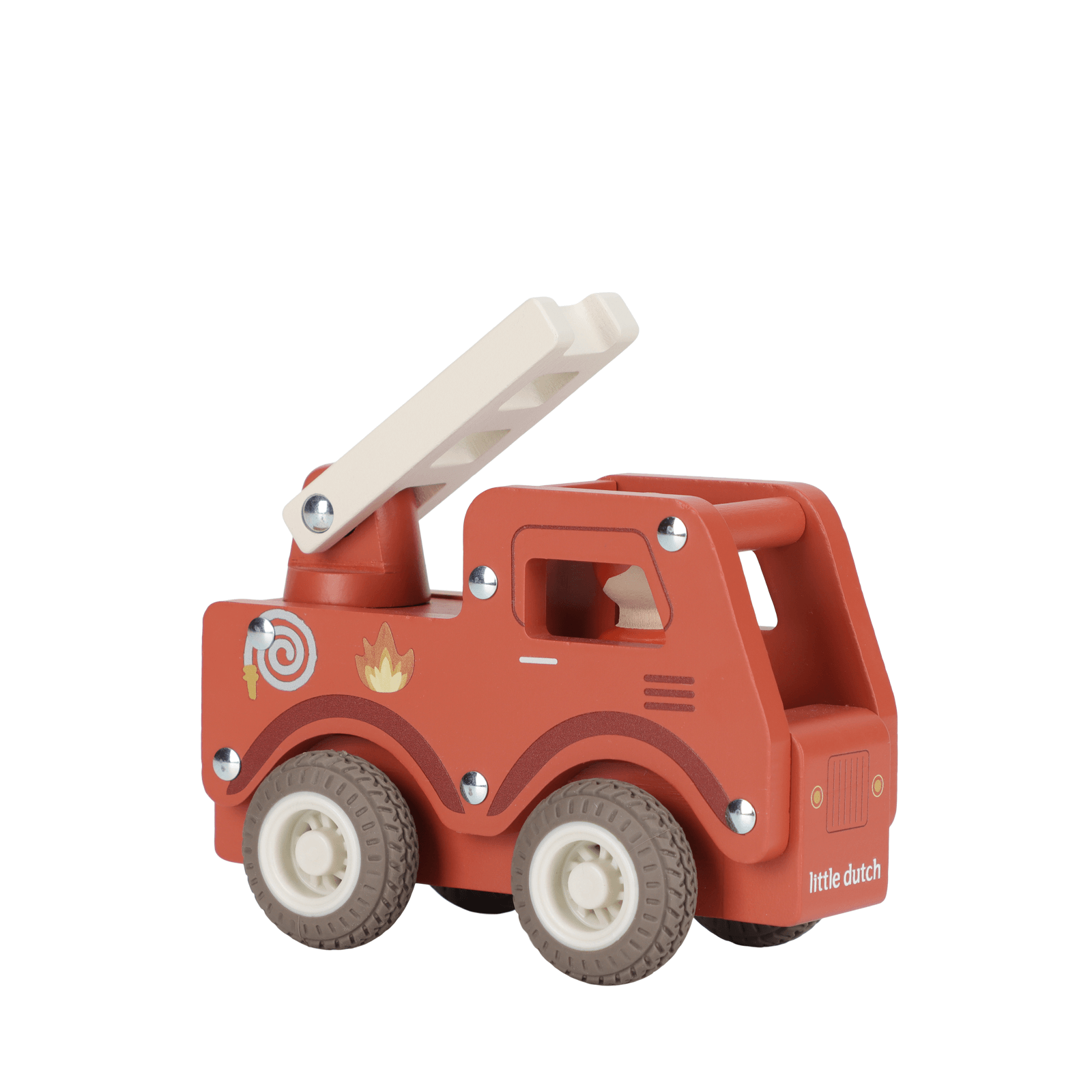 Wooden Fire Truck and Peg Doll