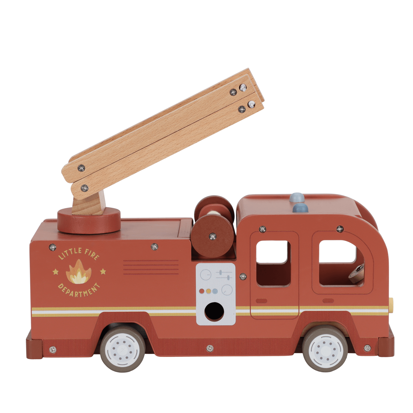 Wooden Large Fire Truck and Peg Dolls