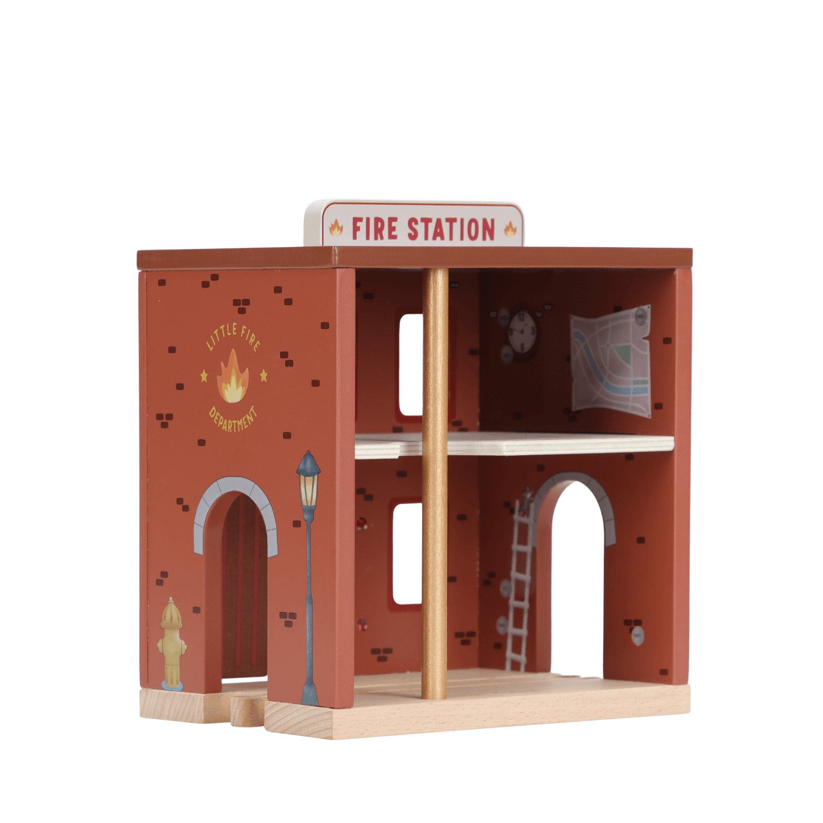 Wooden Fire Station - 10 Pieces