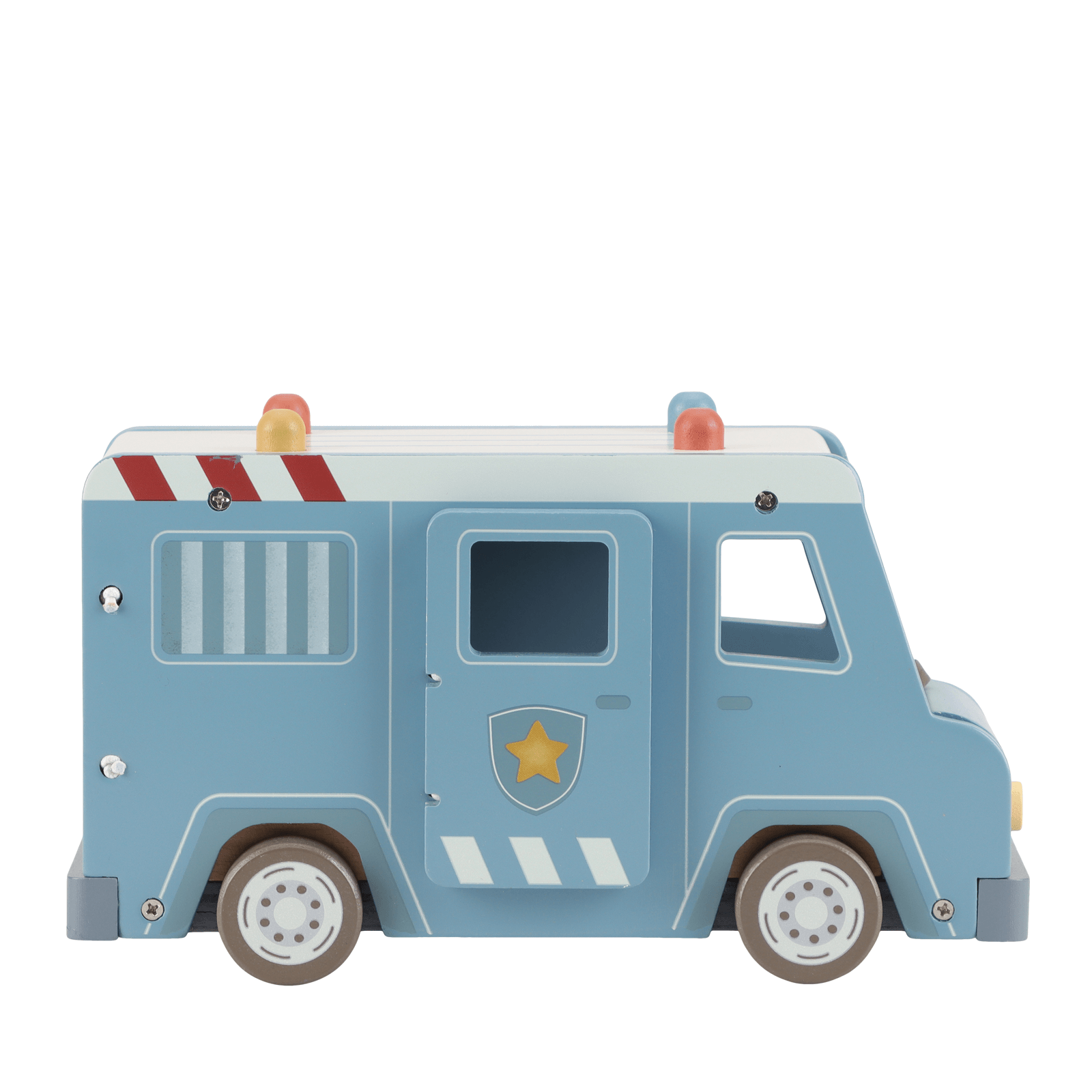 Wooden Large Police Van and Peg Dolls