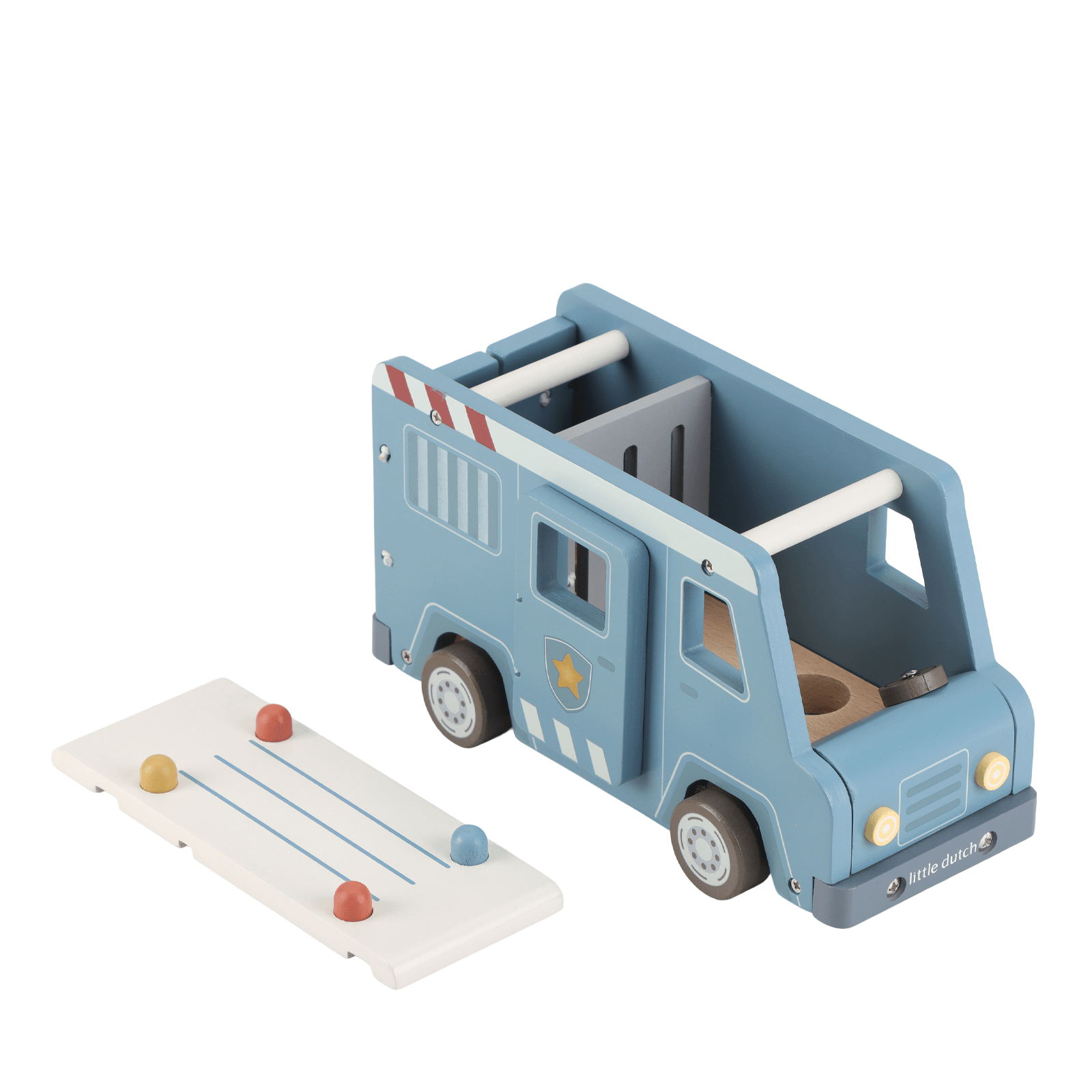 Wooden Large Police Van and Peg Dolls