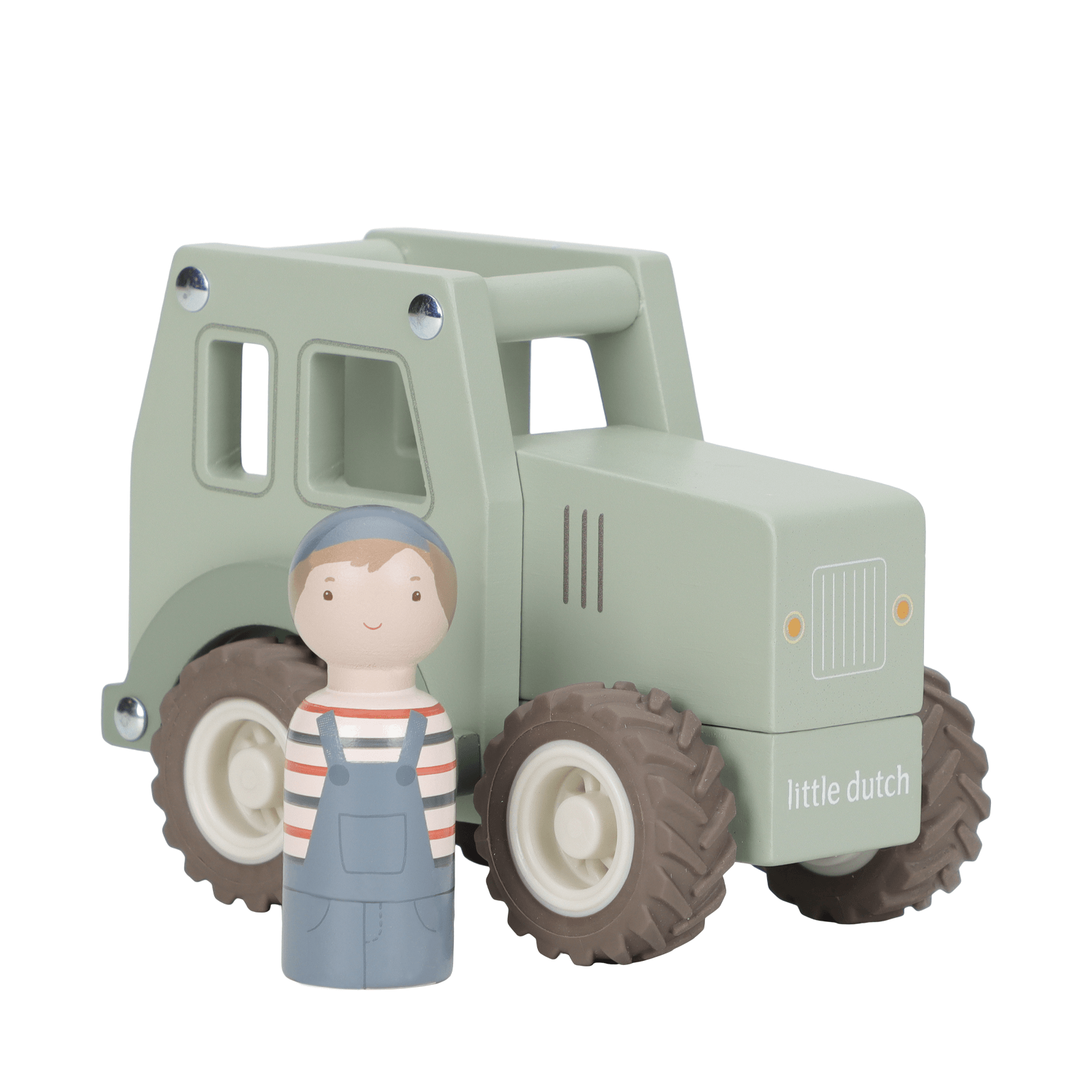 Wooden Tractor and Peg Doll